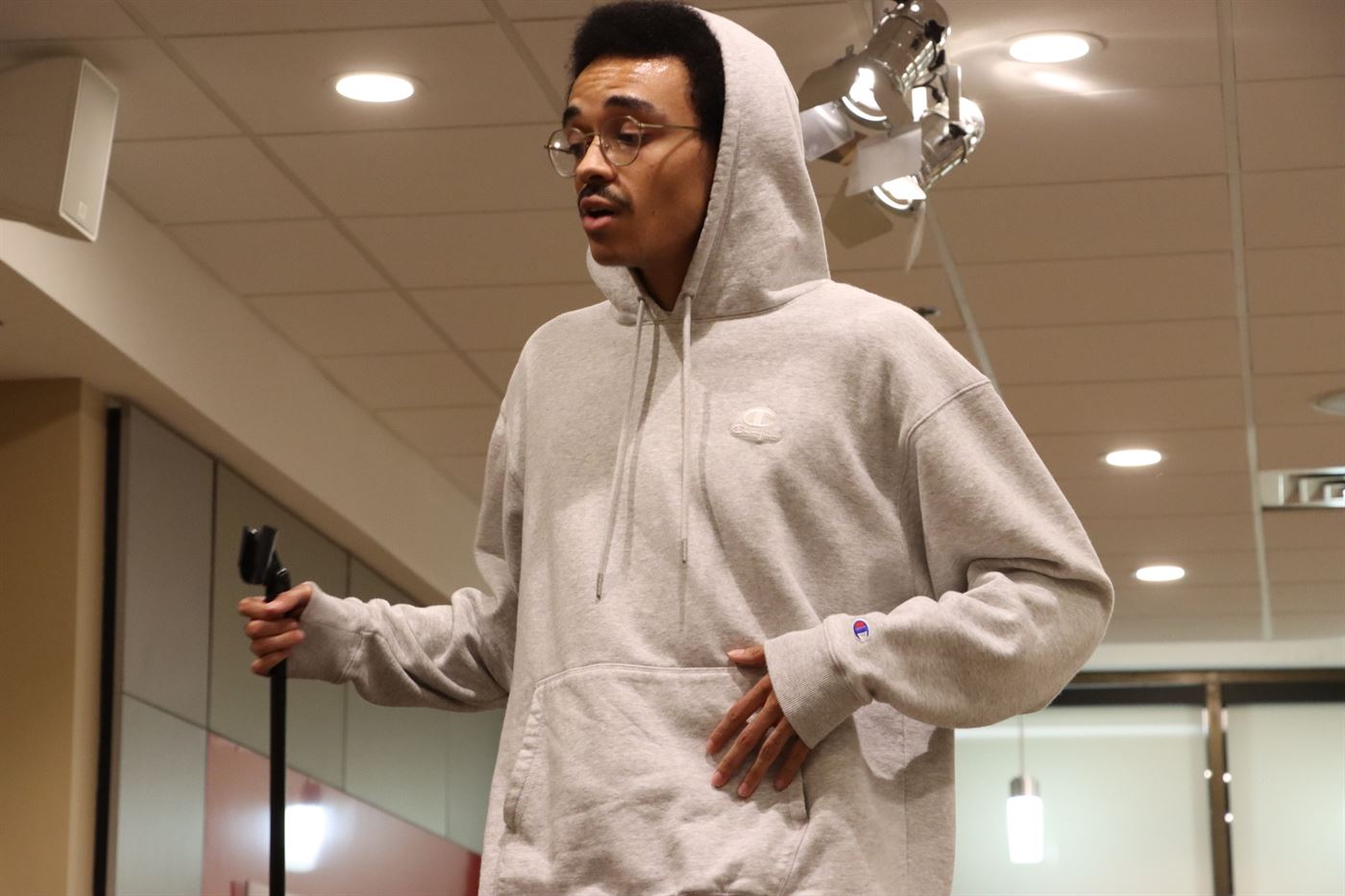 Senior Lance Trusty performs at the Open Mic hosted at the Student Center Rathskeller. Terry Dickerson | The Montclarion