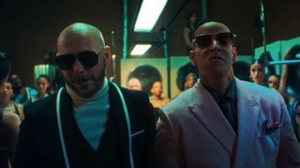 Daddy Yankee and Pitbull in "Hot" music video.