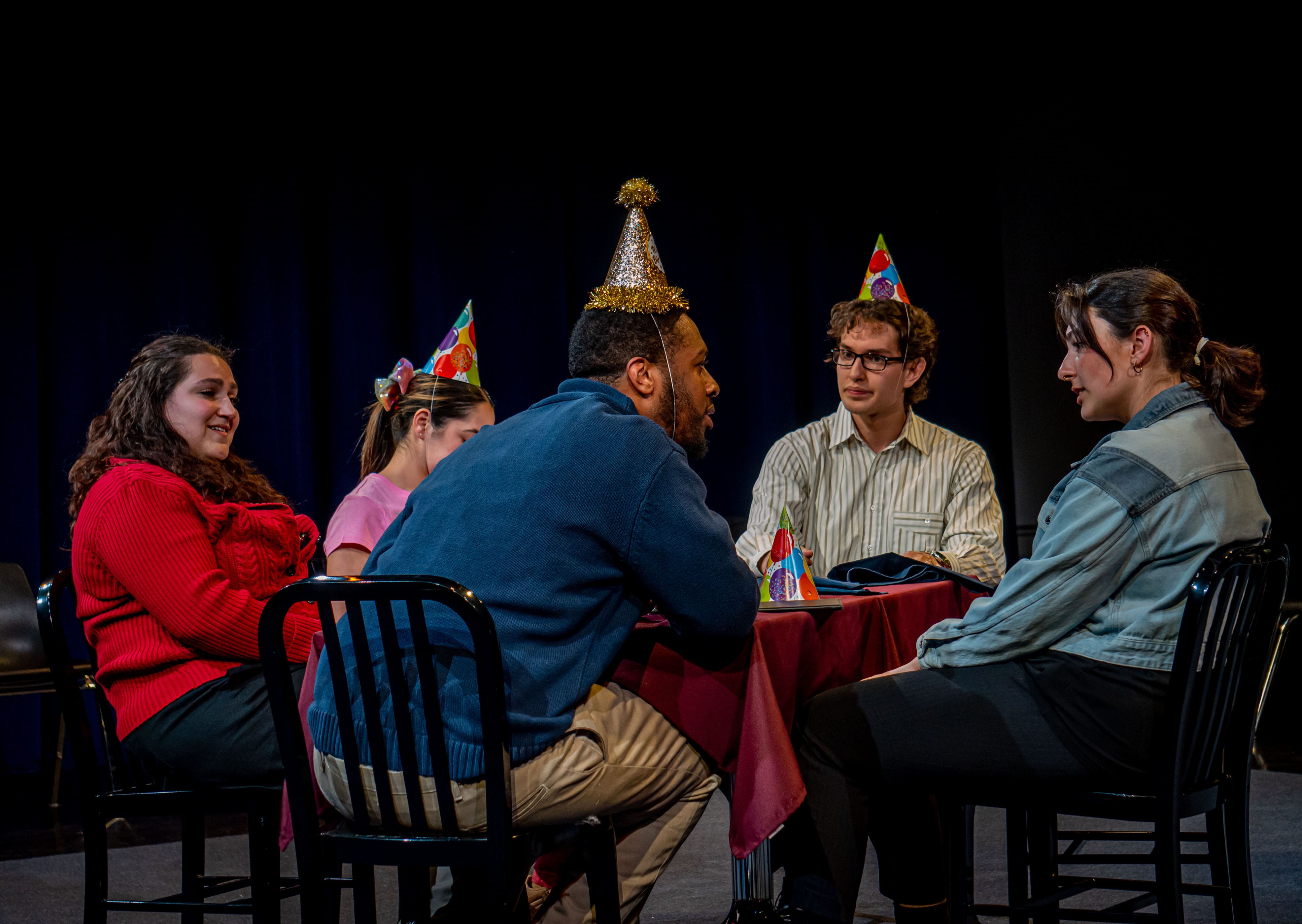 The characters celebrate the birthday of their grandfather/father, played by Jordan Boone. Lynise Olivacce | The Montclarion