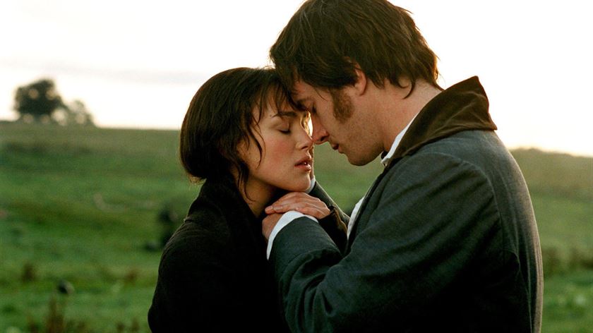 Lizzie Bennet (Keira Knightley) and Mr. Darcy (Matthew Macfadyen) prove that love and hate are two sides of the same coin.