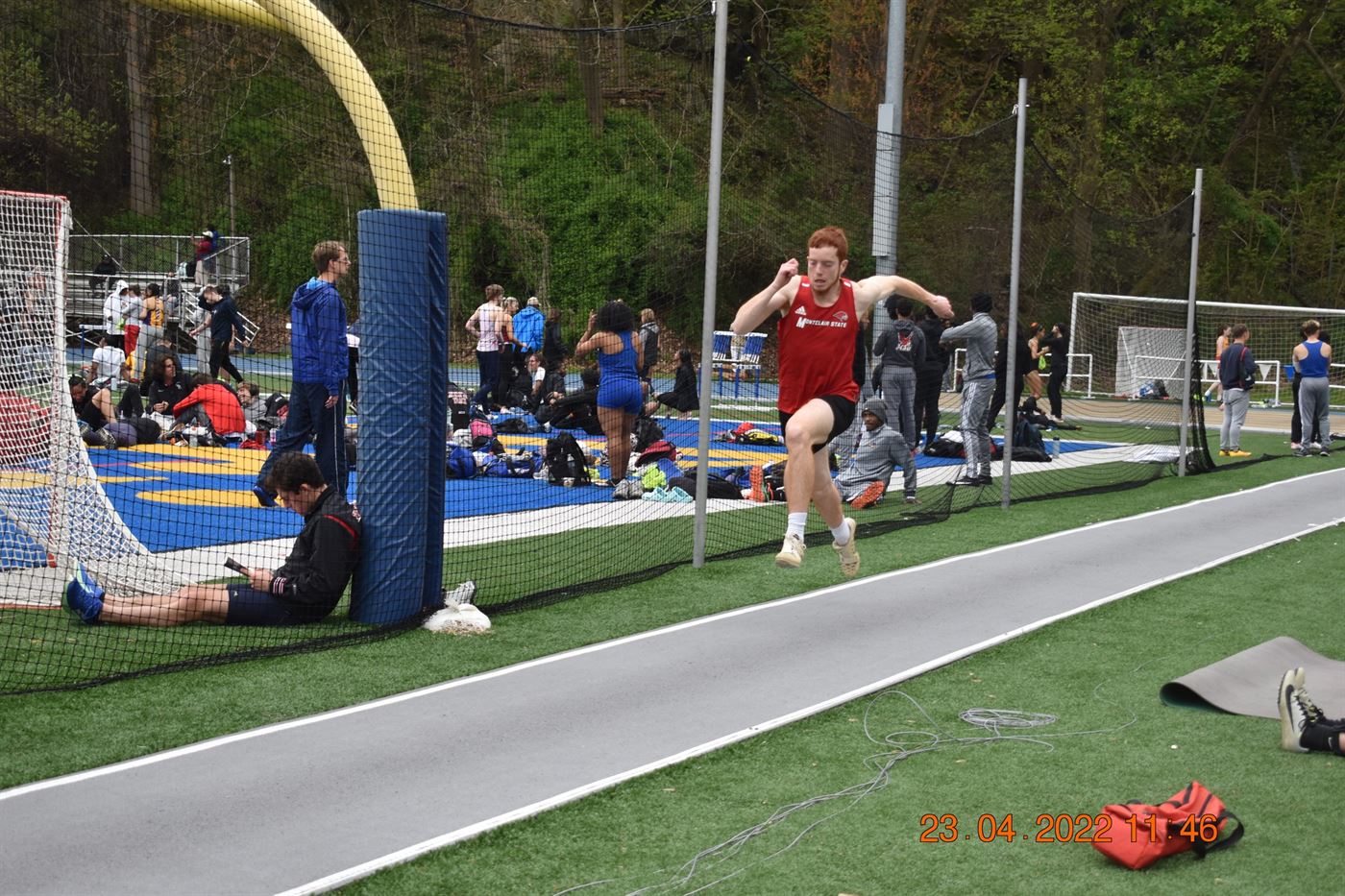 Anthony DiMaulo has placed first in the long jump in multiple events so far this year. Photo courtesy of Anthony DiMaulo