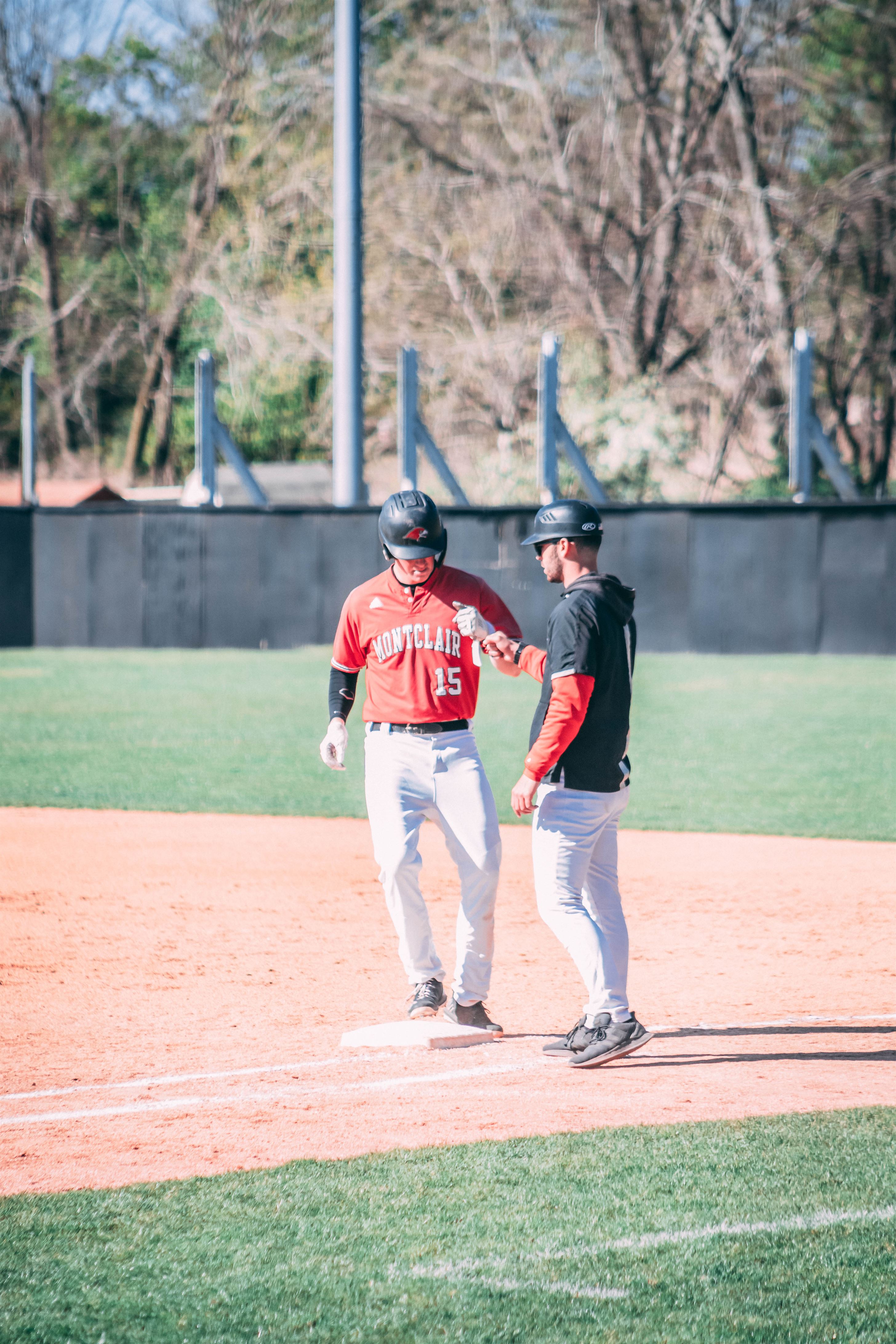 Peter Cosentino got two hits out of three at-bats, and continues his stellar play for the Red Hawks. Dan Dreisbach | The Montclarion