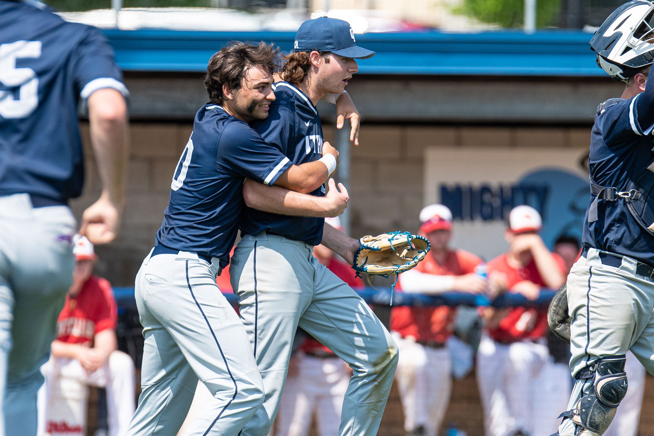 Ithaca was all smiles after the result of the game to advance in the NCAA Regionals. Spencer Honda | Keystone Athletics