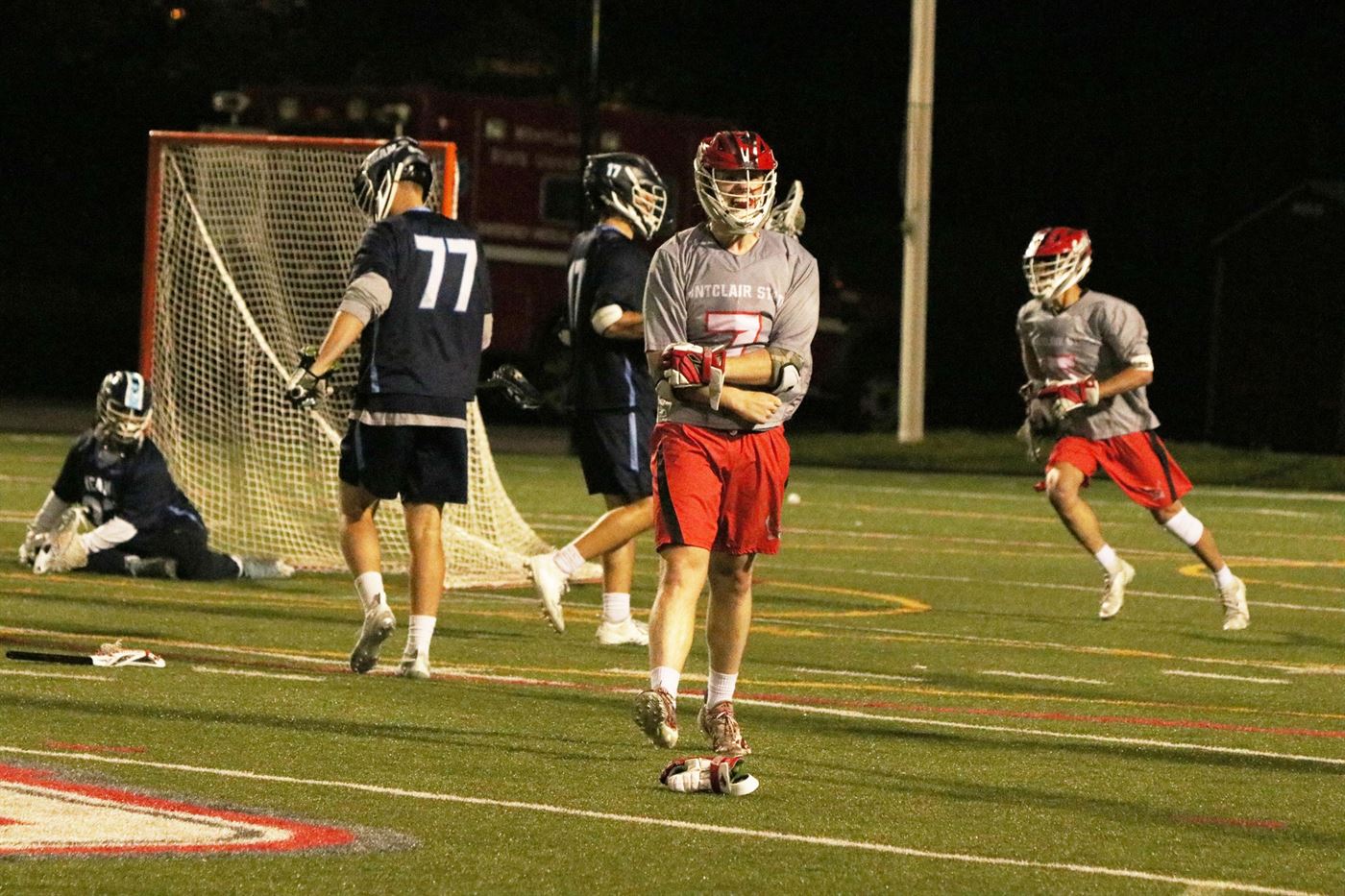 Christian Boyle (pictured) score four goals for the Red Hawks, the most for the team against Kean. Trevor Giesberg | The Montclarion