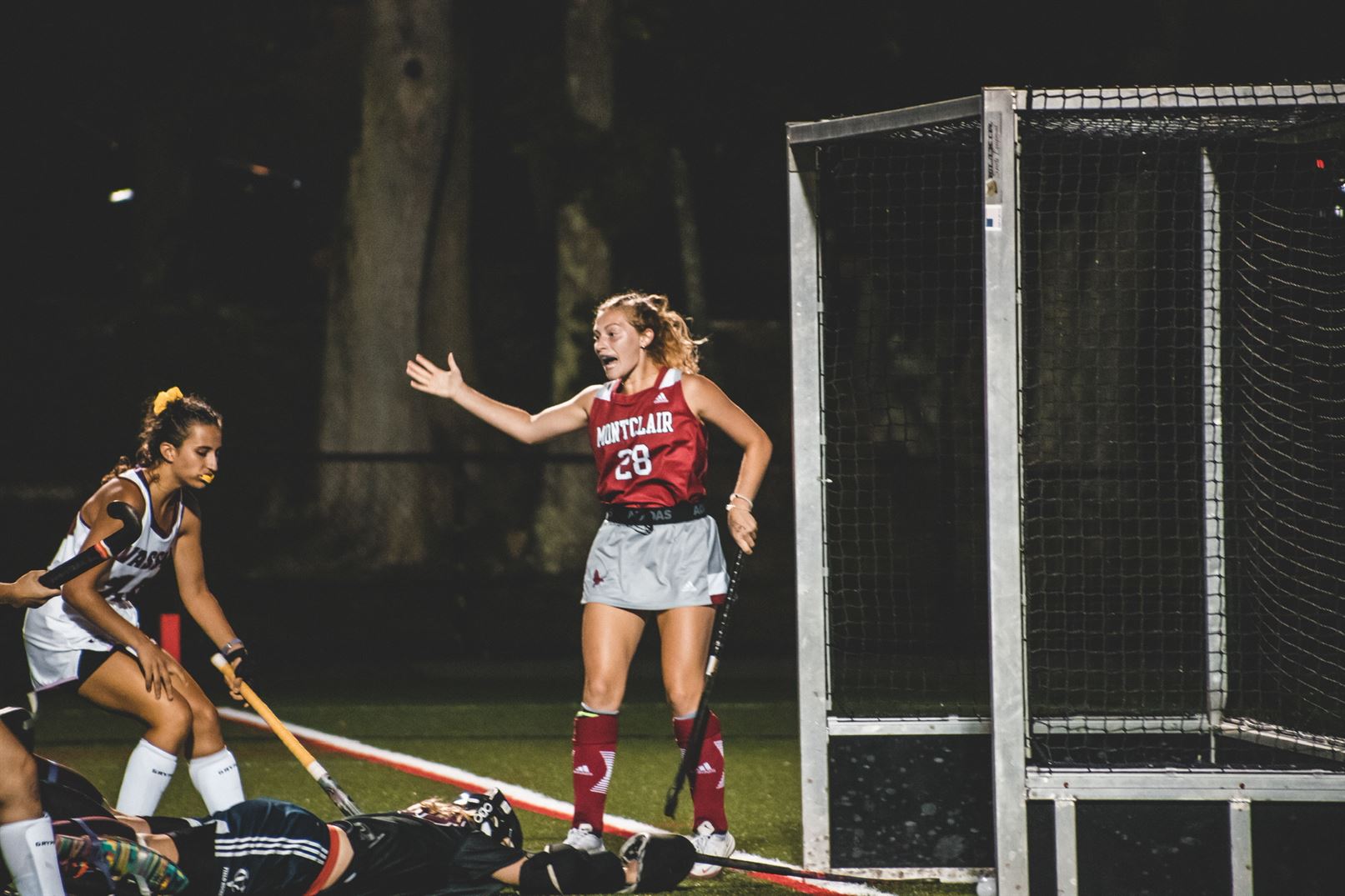 Carlie Van Tassel was all ecstatic as she scored the first goal of the game. Dan Dreisbach | The Montclarion