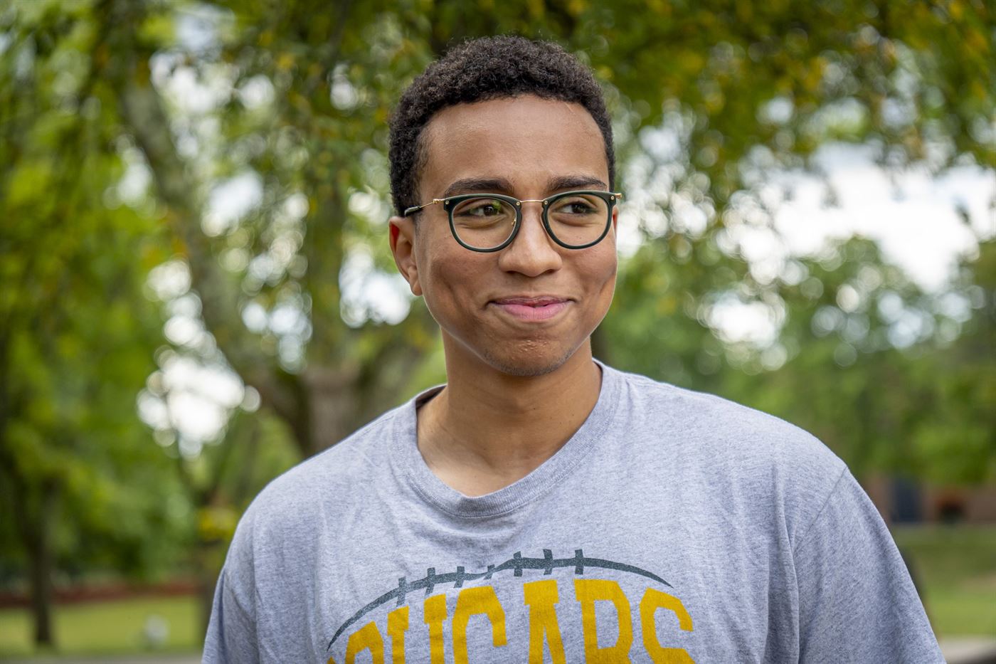 Muhaymin Shakur, a senior computer science major, explains his experience with a pattern fly while on a skateboard. Lynise Olivacce | The Montclarion