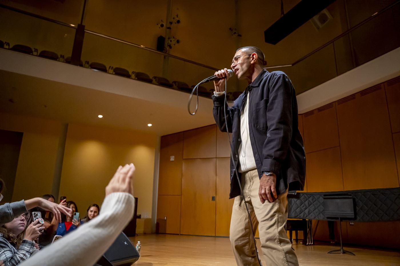 Amir Issaa performs at the Cali School of Music at Montclair State University. Lynise Olivacce | The Montclarion