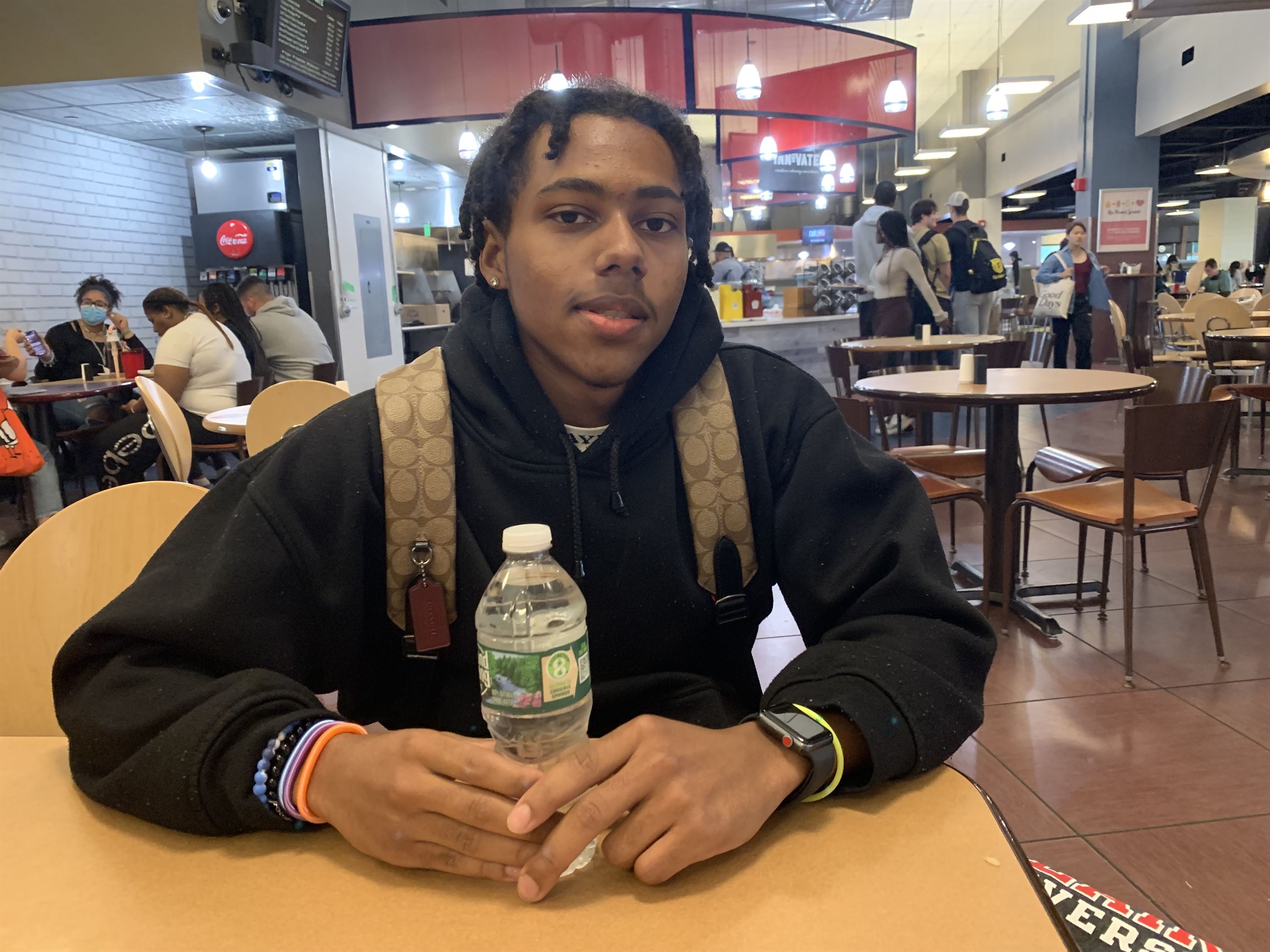 Zion Love-Stevens, a sophomore communication and media studies major, said the food on campus is generally good. Aidan Ivers | The Montclarion