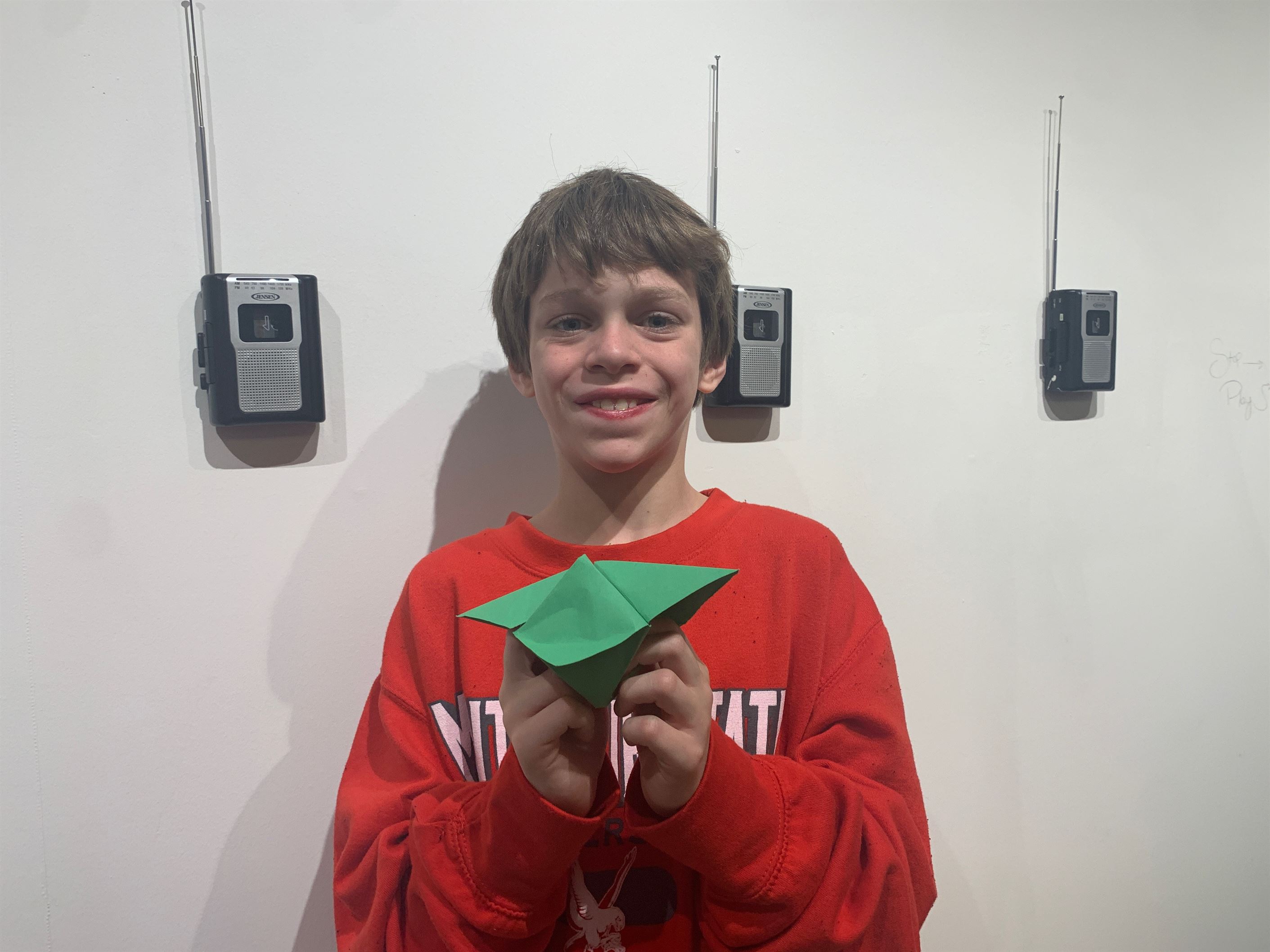 Ethan Ferraro was one of the children who took place in the art corner event on Saturday. Roxanne Gribbin | The Montclarion