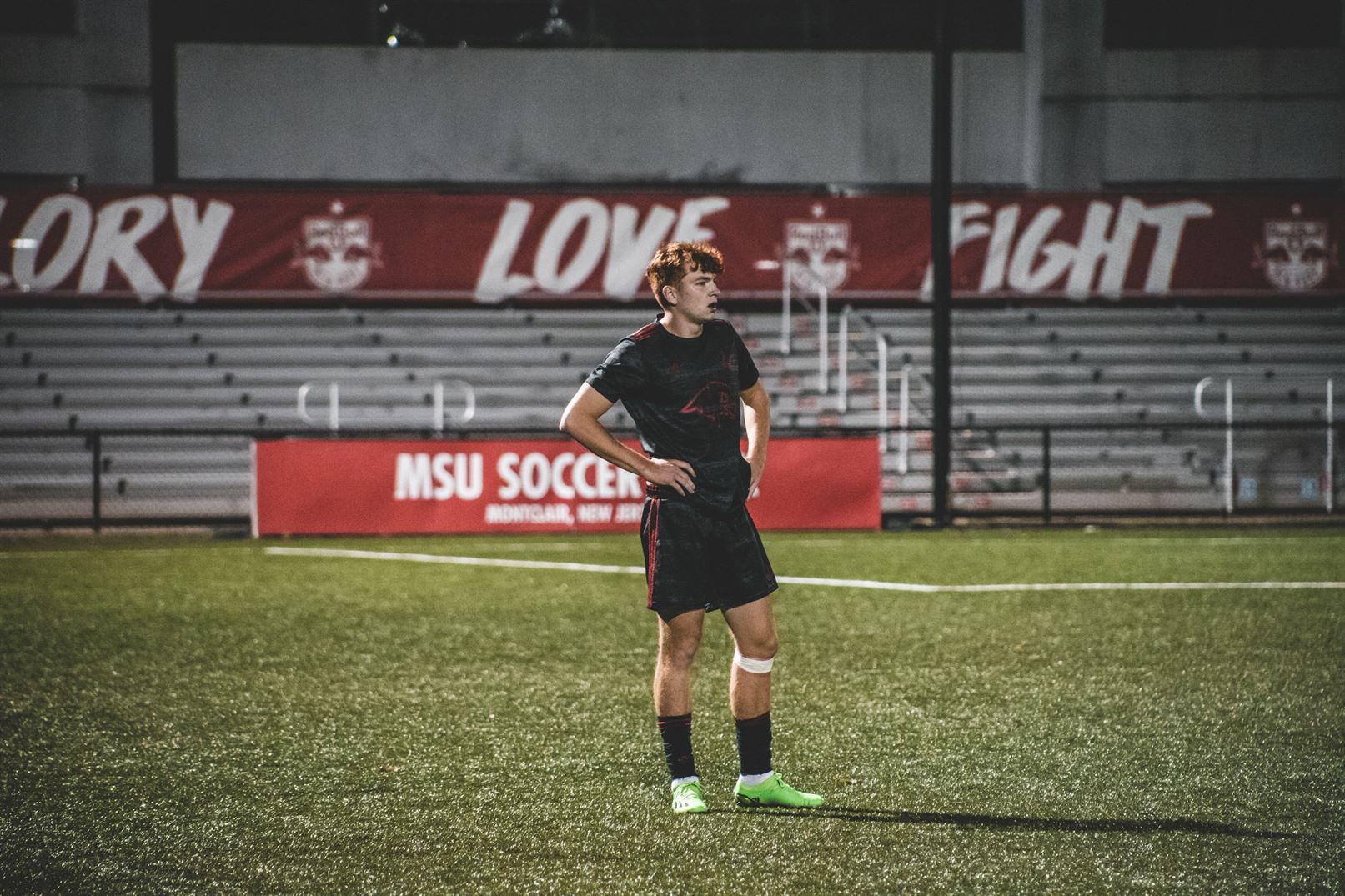 Ian Chesney gets into position on the pitch and waits for an opportunity. Dan Driesbach | The Montclarion
