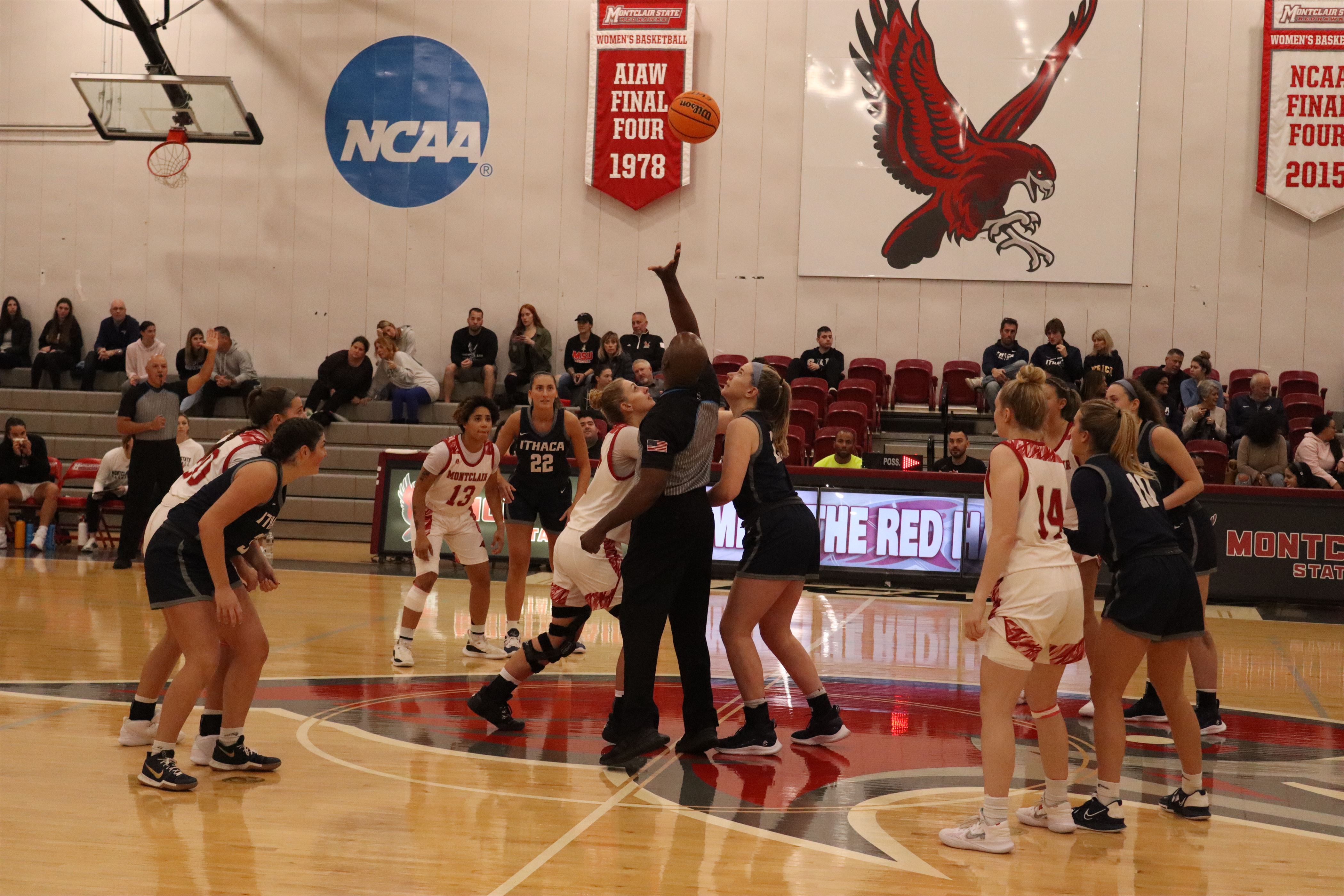 Montclair State and Ithaca get ready for the tipoff. Dan Dreisbach | The Montclarion
