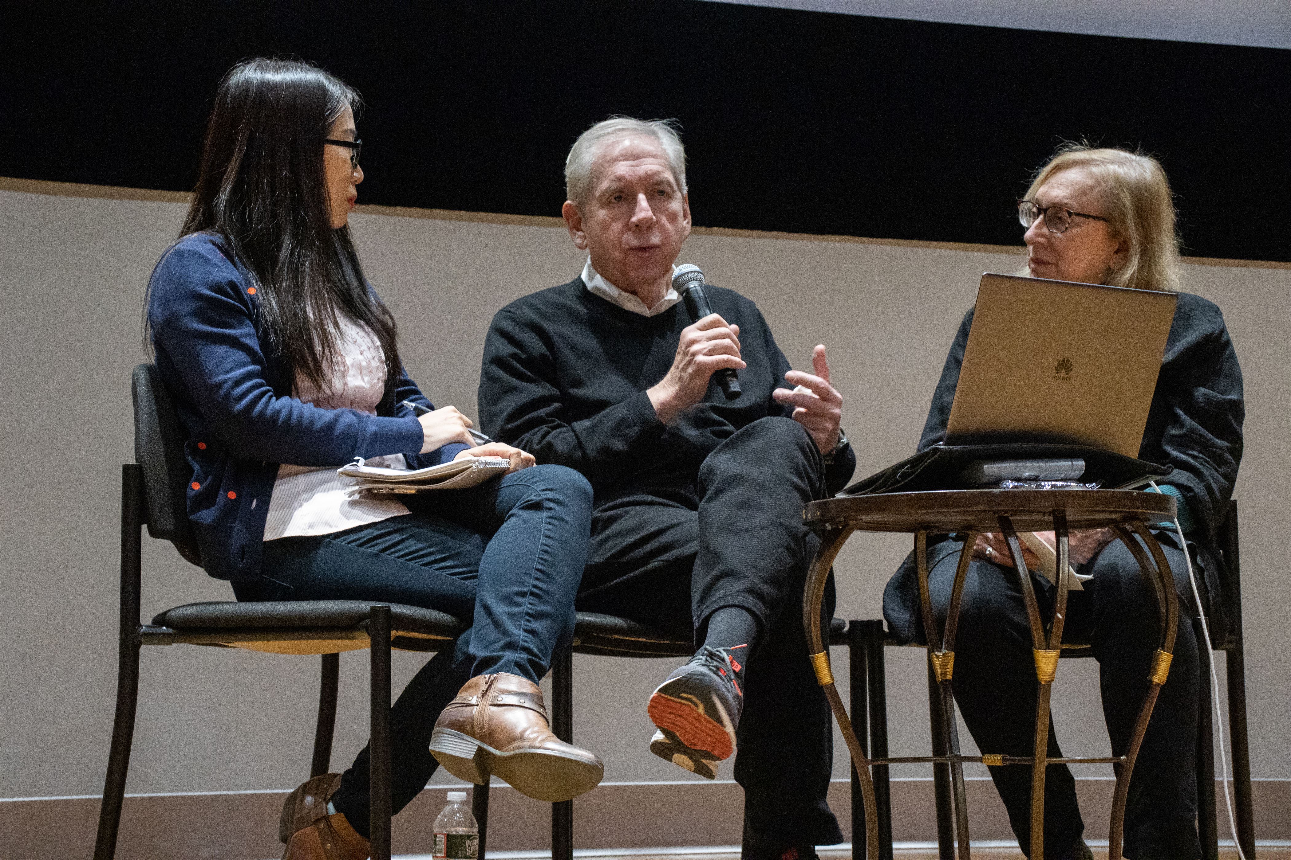 (left to right): Wing Shan Ho, Michael Peroff and Roberta Friedman led the Film Forum. Katie Lawrence | The Montclarion