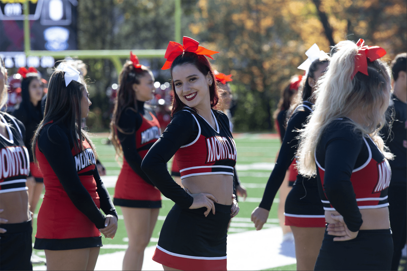 The cheerleaders were excited to be a part of this special game. Brie Killeen | The Montclarion