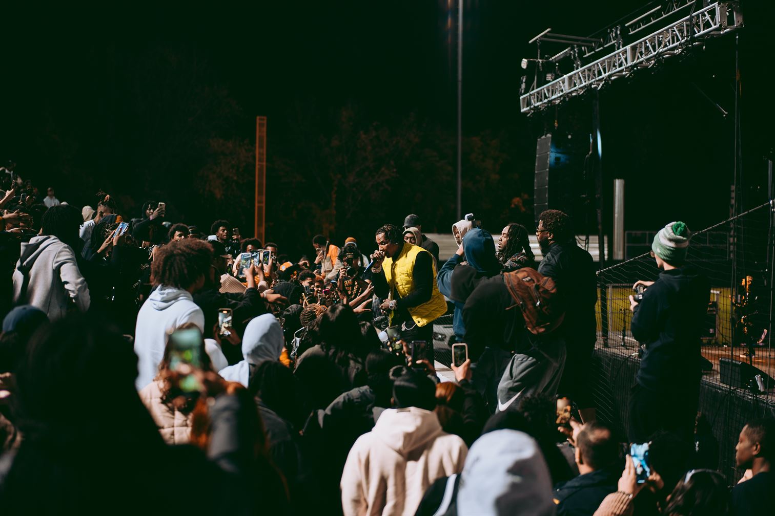 Rapper MoneyBagg Yo interacts with the crowd. Photo courtesy of Shane Nourie