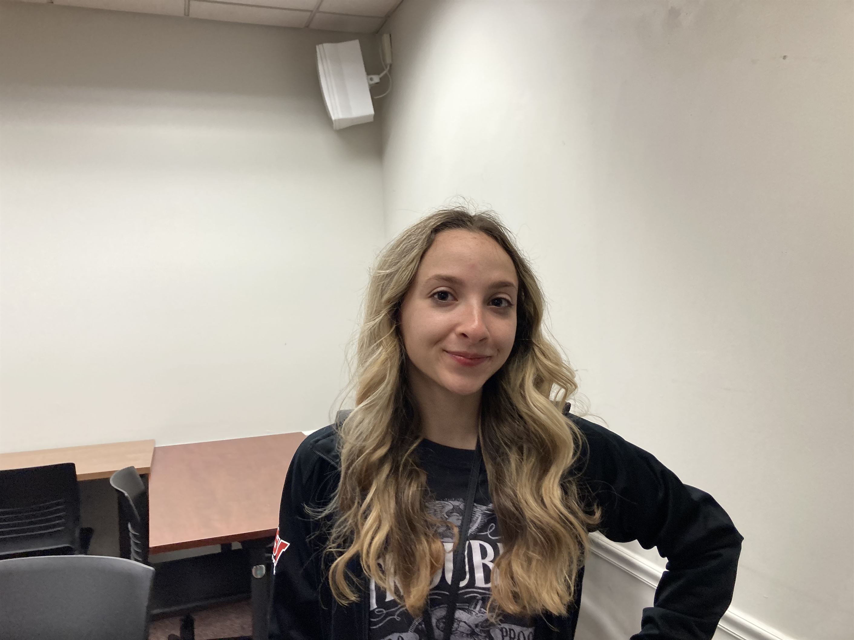 Abby Judah, a freshman history major, says registering for the upcoming semester was a stressful process. 
Aliza Rhein | The Montclarion