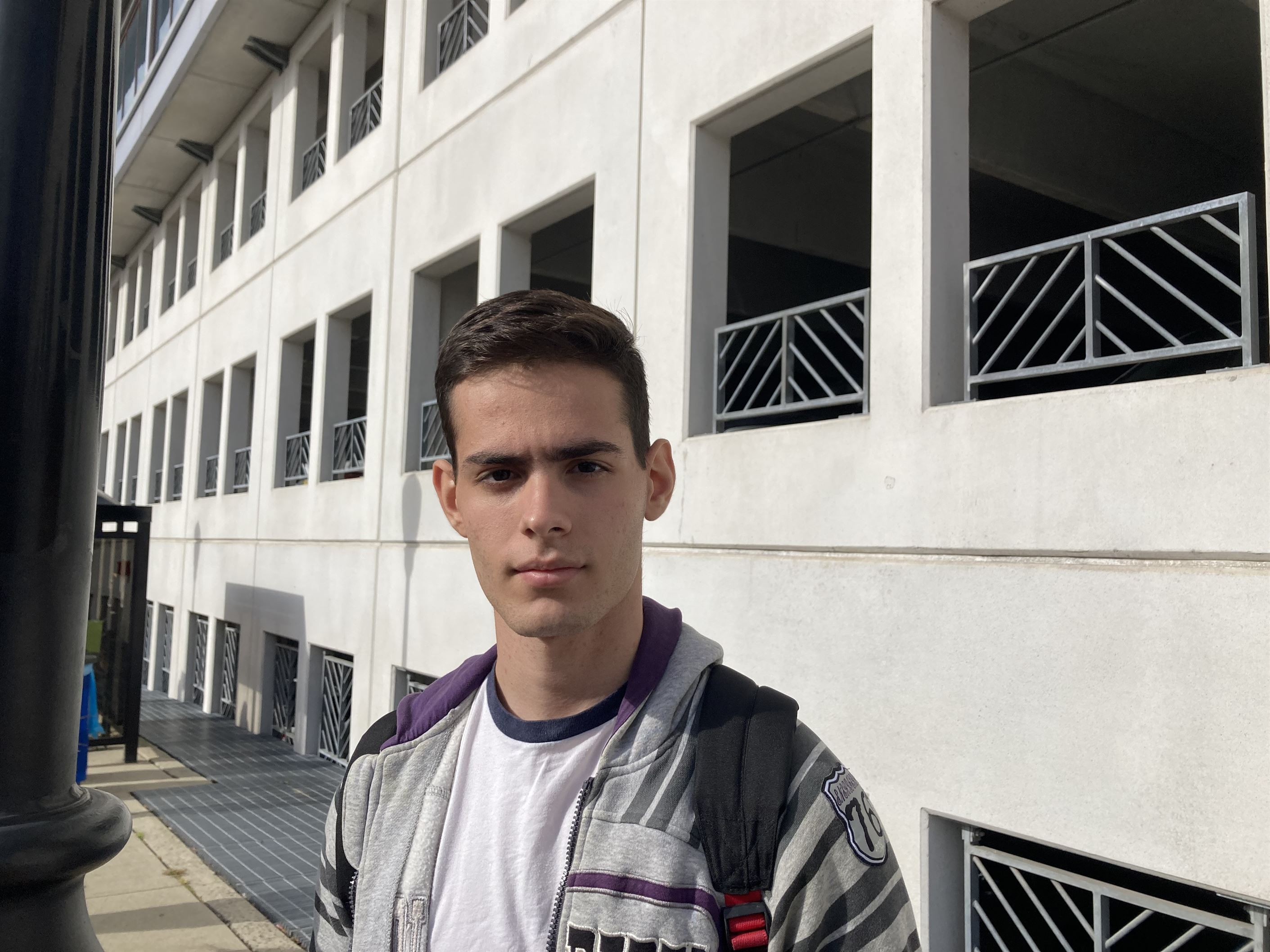 Pavlos Papadogiorgos, a freshman accounting major, says the shuttle situation on campus is affecting his commuter experience. Aliza Rhein | The Montclarion
