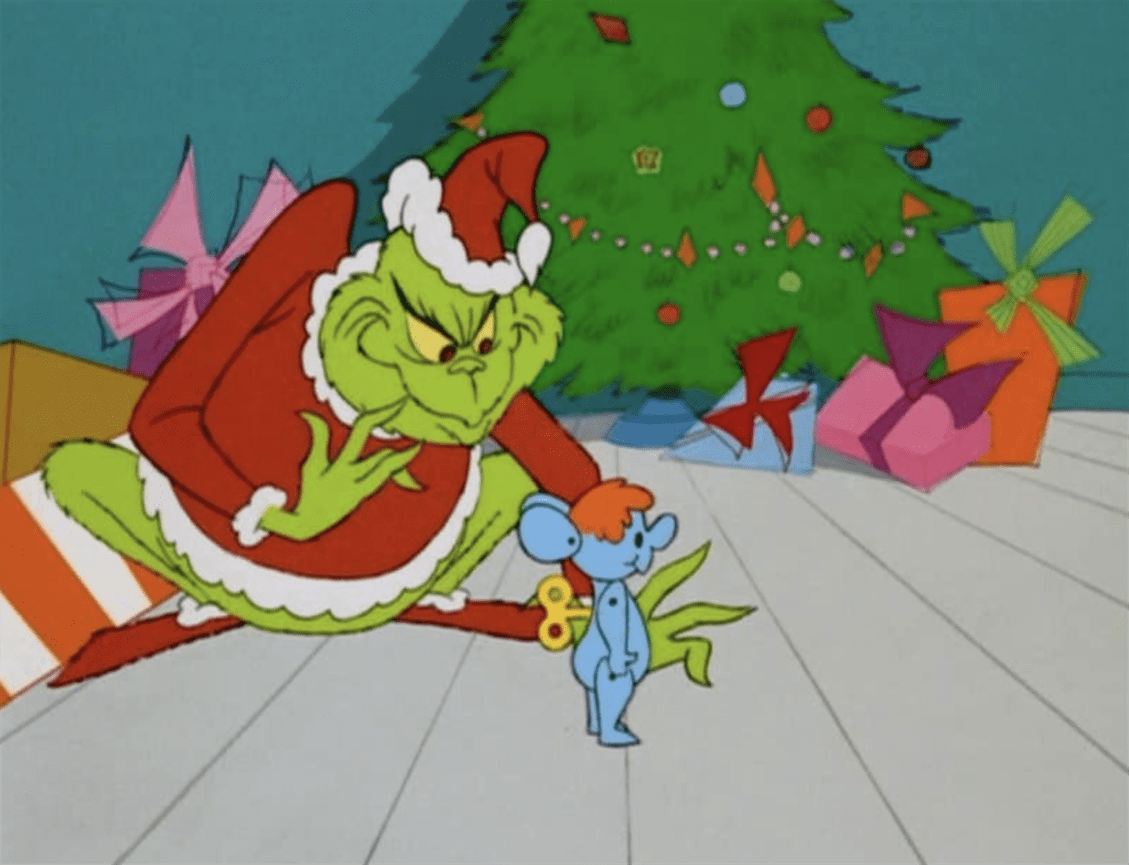 The Grinch breaks and enters into people&squot;s homes in "How the Grinch Stole Christmas." Photo courtesy of