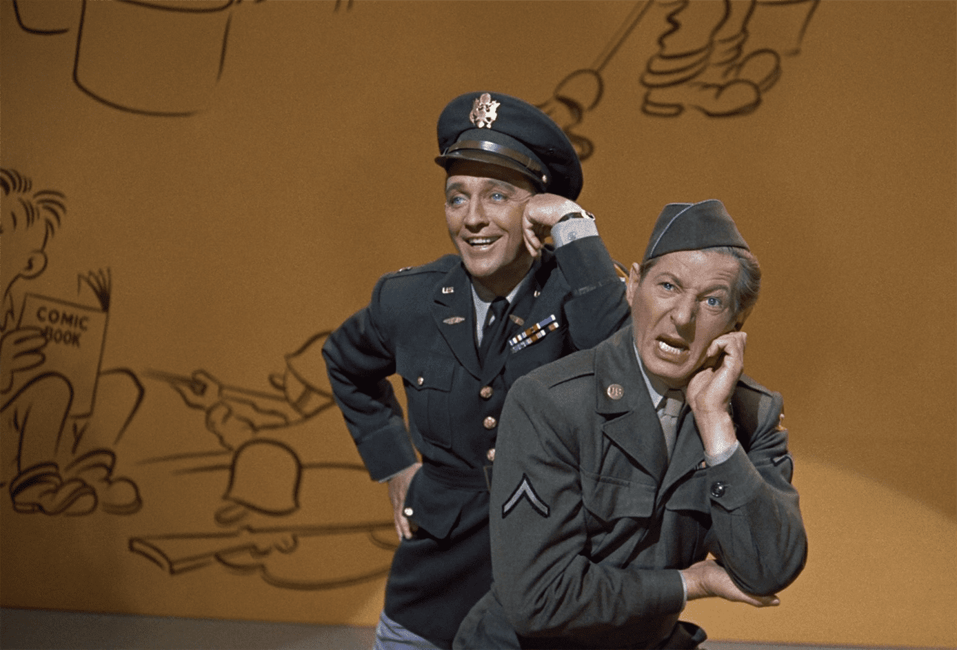 Two showmen put on a big musical performance to help their old army general save his motel in "A White Christmas." Photo courtesy of Paramount Pictures