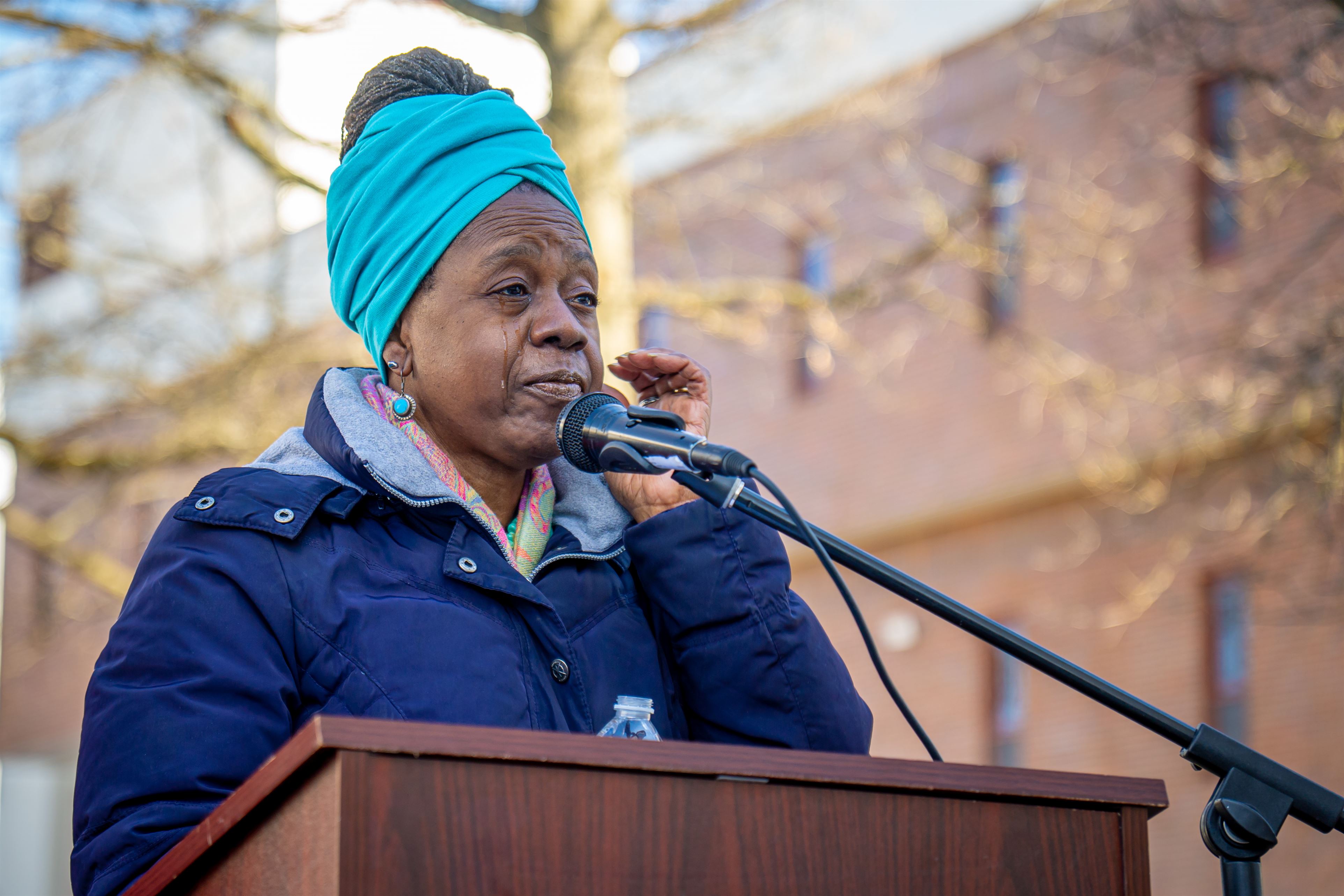 Dr. Sandra Lewis, a professor in psychology and the director of African American studies, speaks about Black ancestors and peace and love. Lynise Olivacce | The Montclarion