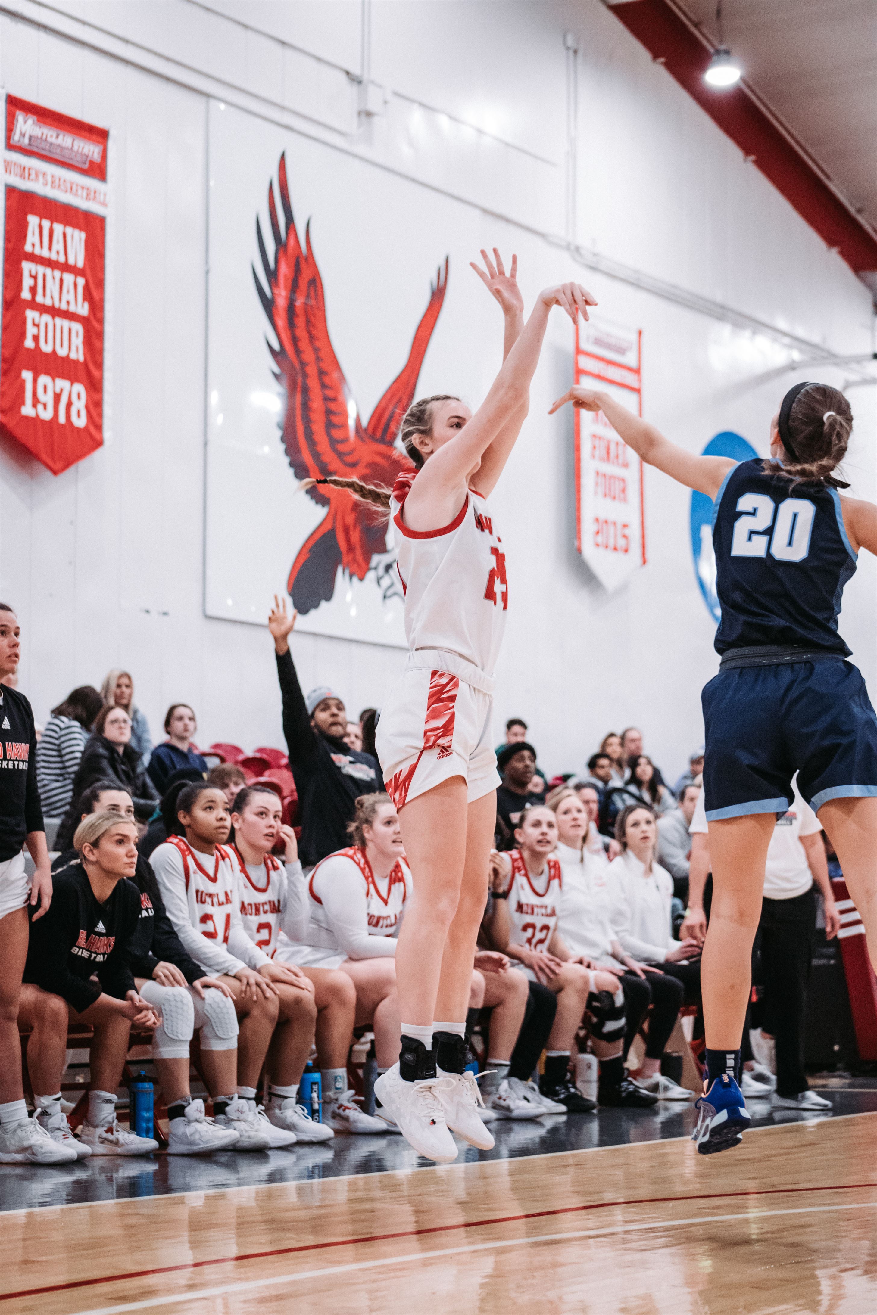 Shannon Hughes takes a three pointer from the corner. Dan Dreisbach | The Montclarion