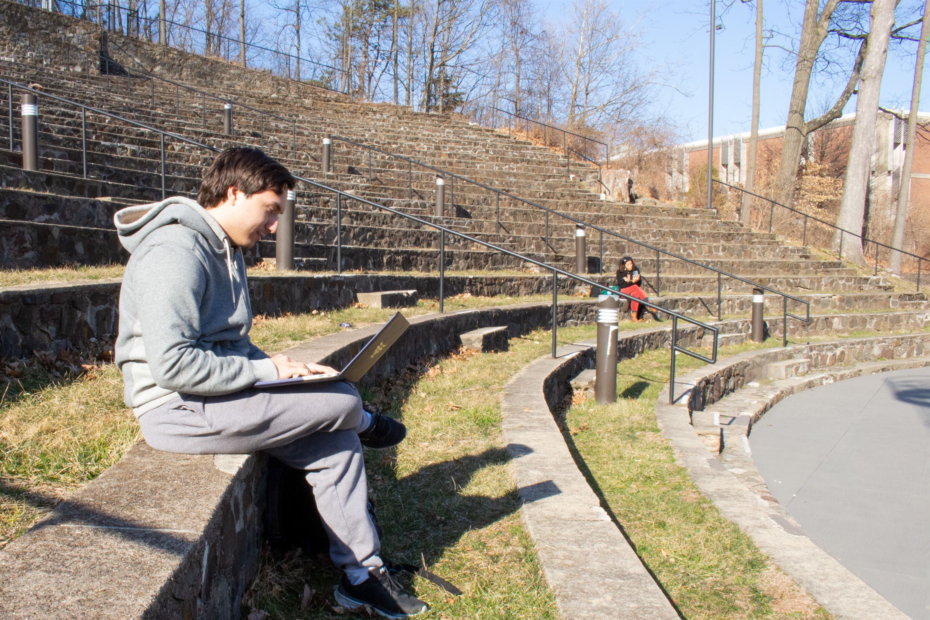 Students can study and relax on the steps of the Amphitheater.
Sal DiMaggio | The Montclarion.
