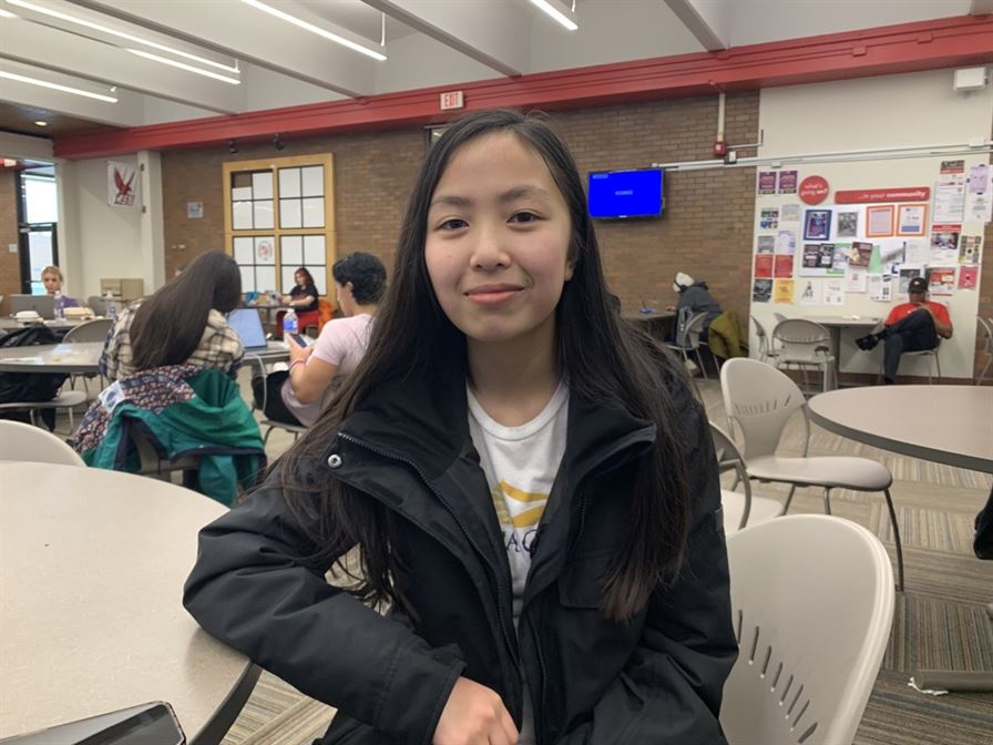 Livian Ong, a freshman animation and visual effects major, shared how the snow on campus was a familiar environment for her. Aidan Ivers | The Montclarion