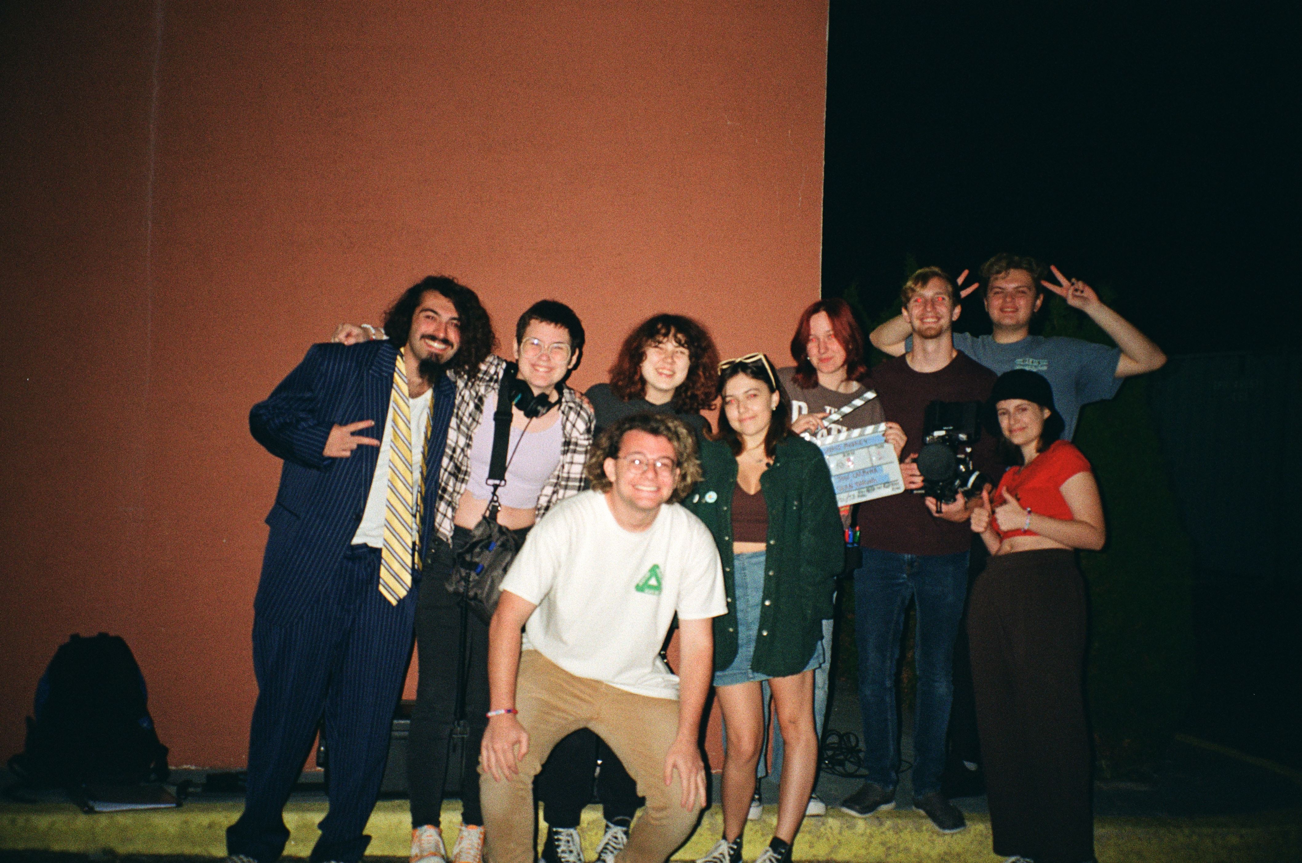 The cast and crew of "Grease Monkey", Carmona&squot;s first serious film project. Photo courtesy of Josh Carmona.