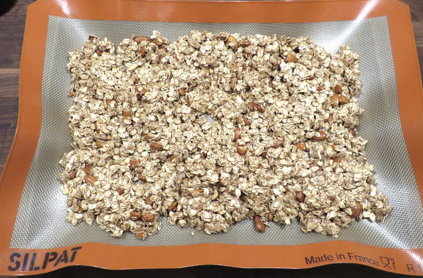 The granola is ready to be placed into the oven.
Courtney Lockwood | The Montclarion