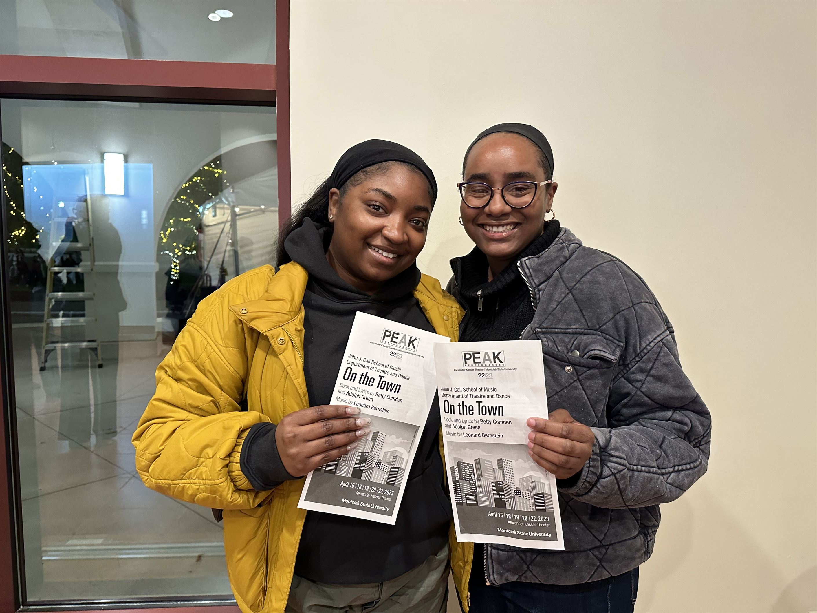 The Community Director for Machuga Heights, Ruqaiyah Lash, and the Assistant Community Director, Dakota Scavella, supporting fellow Residence Hall staff members in the show.
