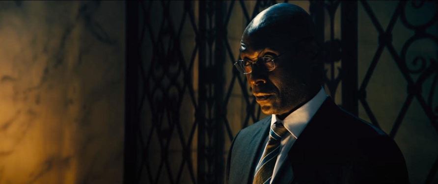 The late Lance Reddick as Charon, in one of his final film roles. Photo courtesy of Lionsgate