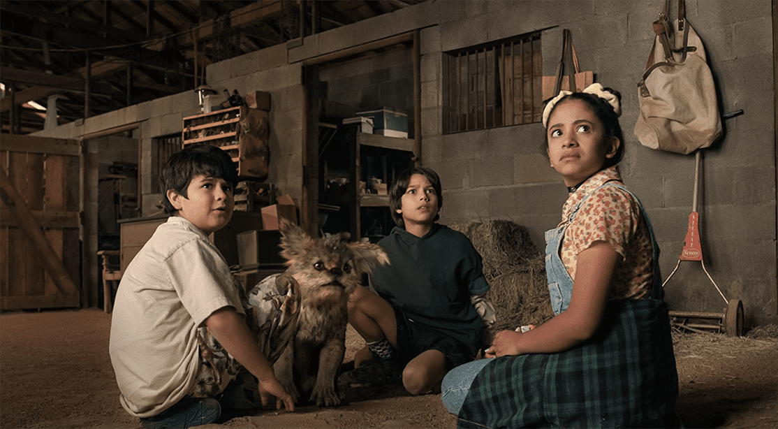 Alex, along with his cousins Memo and Luna at his grandfather's house in San Javier, Mexico. 
Photo courtesy of Netflix.