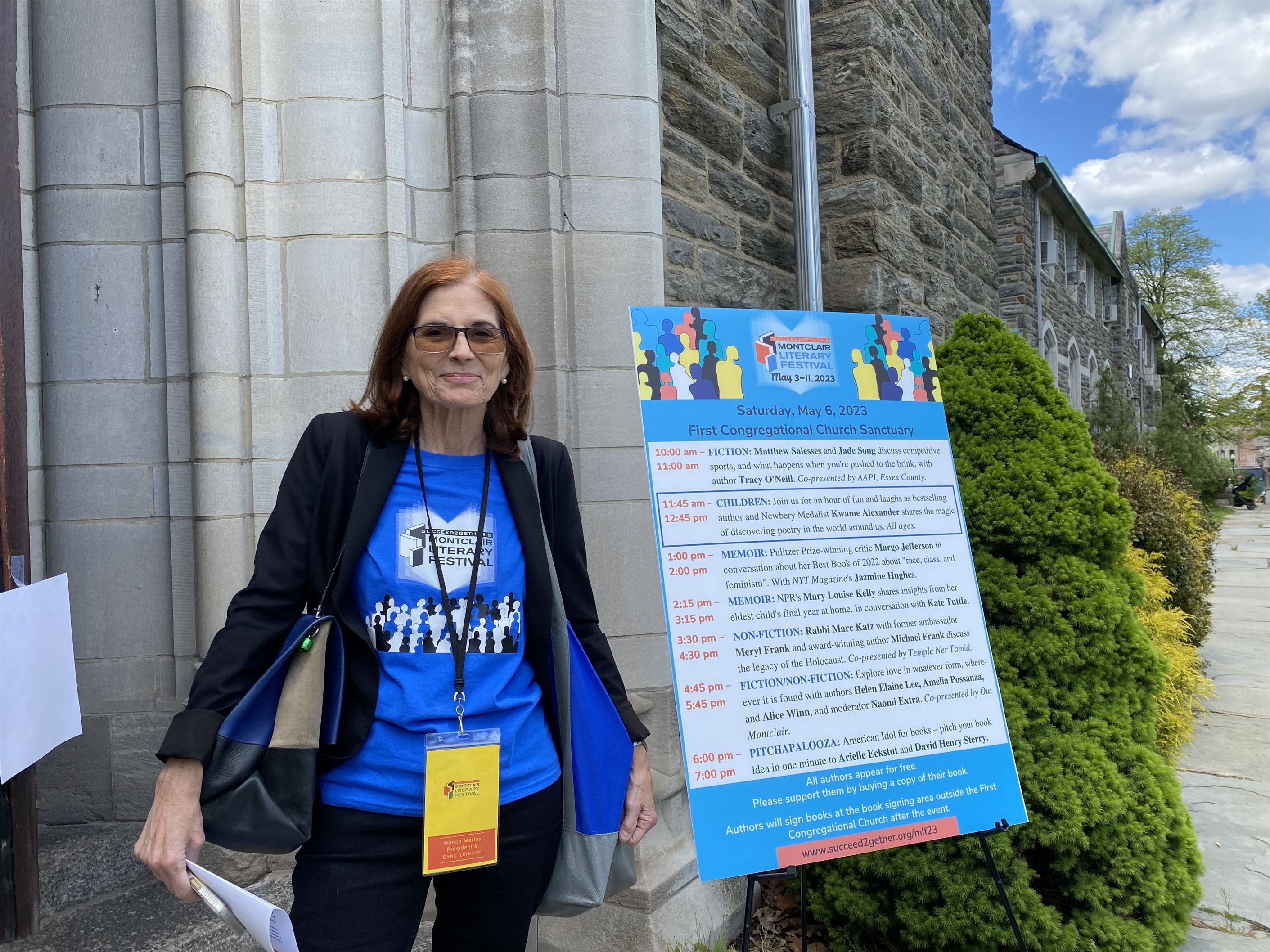 Marcia Marley, the executive director of the Montclair Literary Festival, preached the importance of supporting the literary world while trying to strengthen the bond between authors and their readers. 
Olivia Yayla | The Montclarion