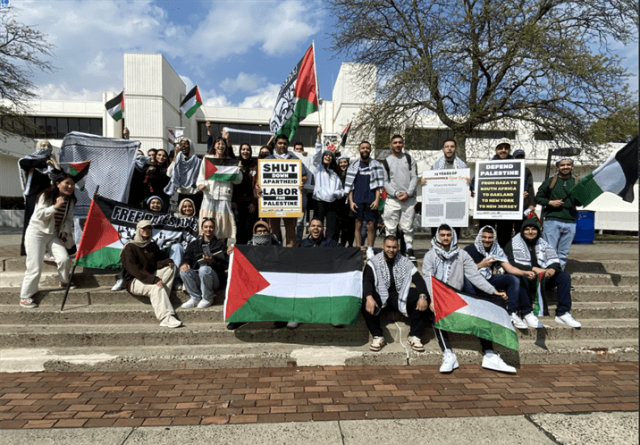 Palestinian Students Protest Israeli Info Table - The Montclarion