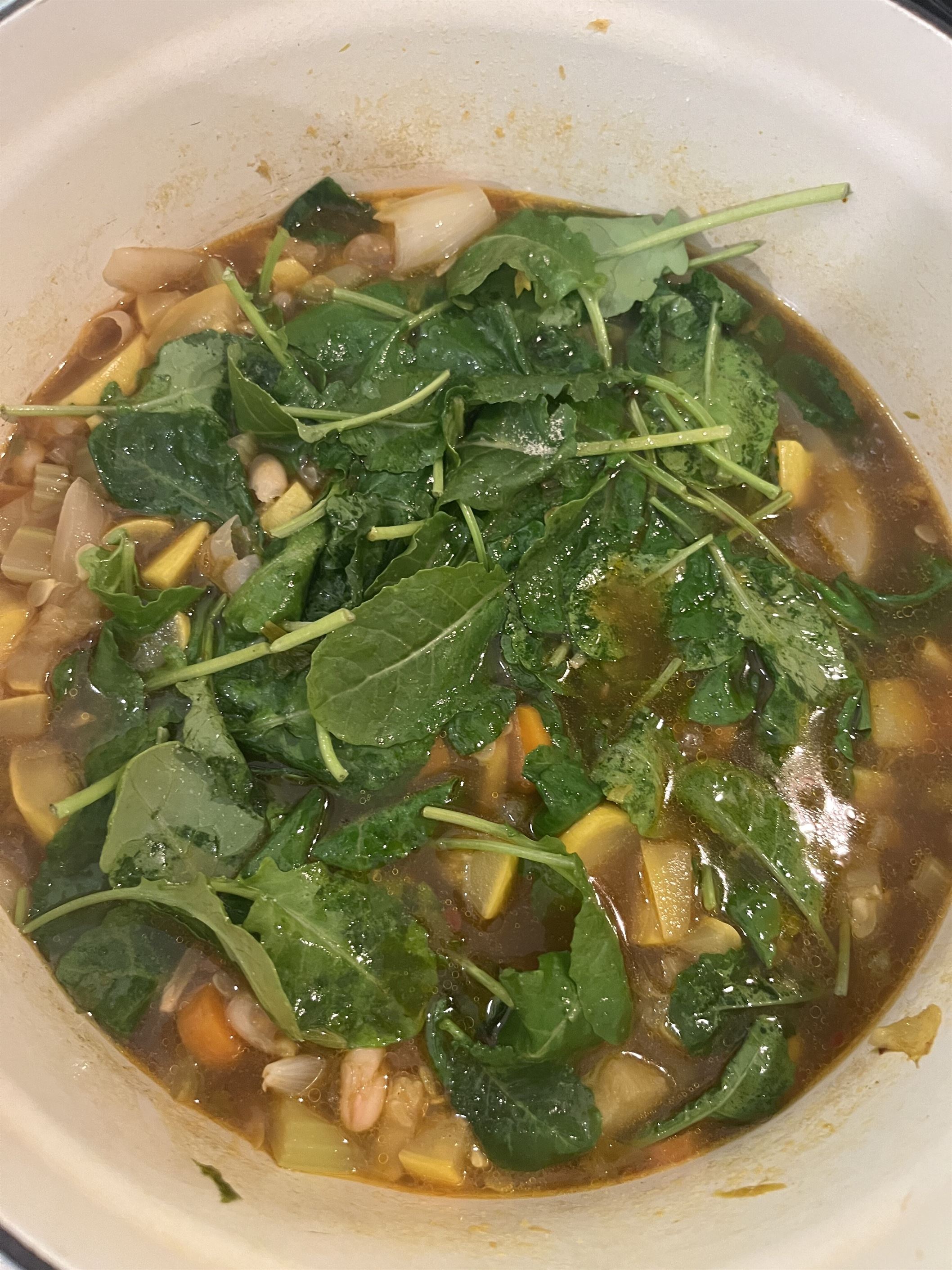 Add kale, stir, simmer with the lid on for 5-10 minutes.
Courtney Lockwood | The Montclarion