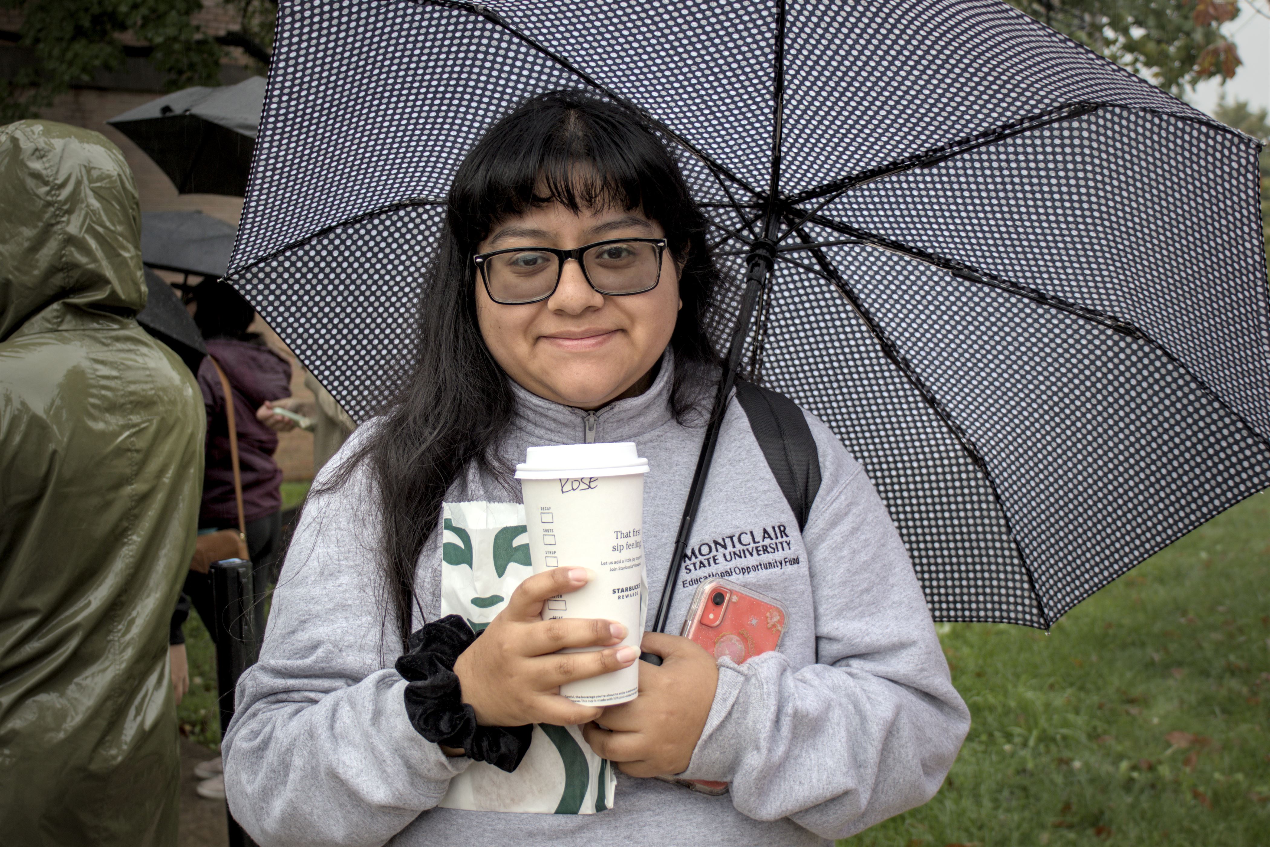 Rosario Ascencio, senior psychology major with a minor in child advocacy and policy, has been waiting for Starbucks to arrive onto the Montclair State campus.