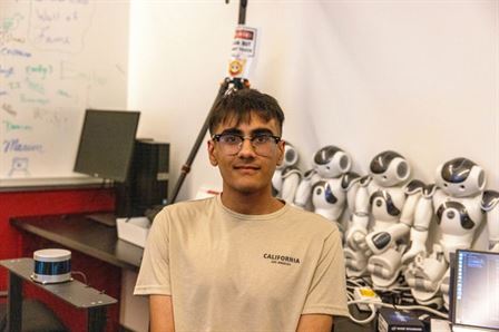 Amaar Rehman, a junior information technology major, expressed his thoughts on the future of robotics education. Photo Courtesy of Sean Kuhn.