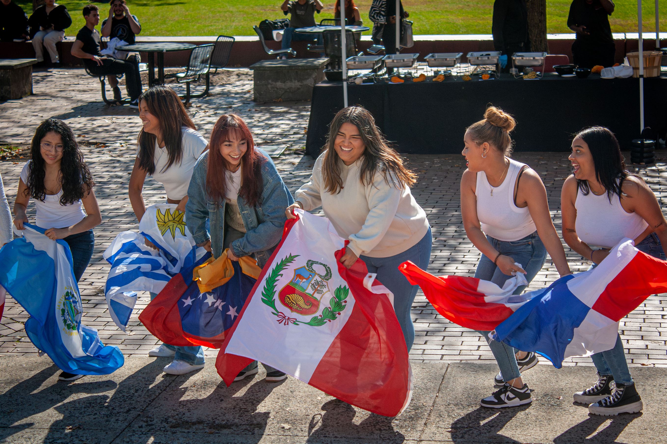LASO dance troupe performing at the Hispanic Heritage Month block party.  Photo courtesy of Angel Santos | The Montclarion
