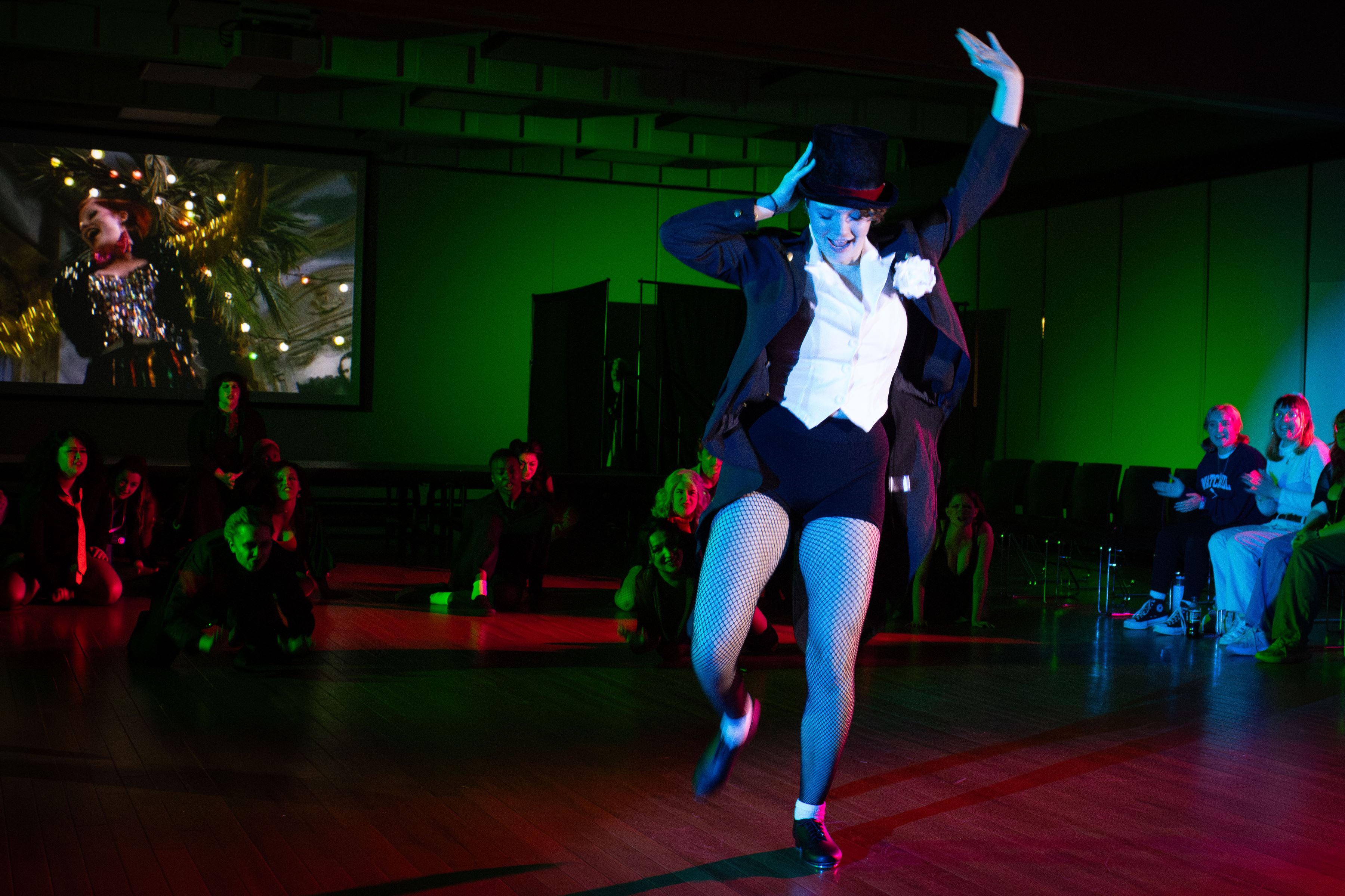 Sofia Salerno, playing Columbia tap dancing away to "Time Warp". Dani Mazariegos | The Montclarion
