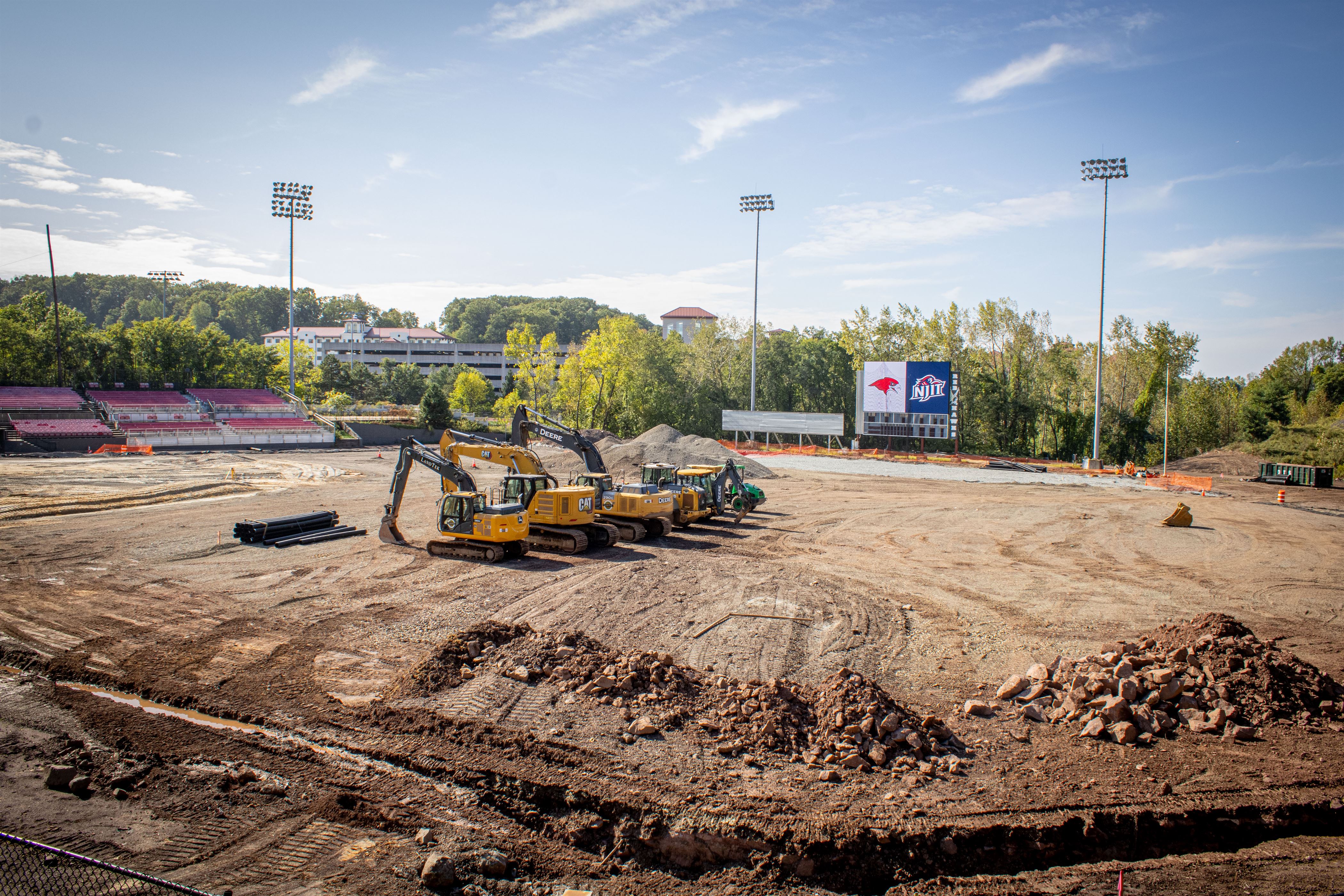 Yogi Berra stadium field is under construction. Dani Mazariegos | The Montclarion