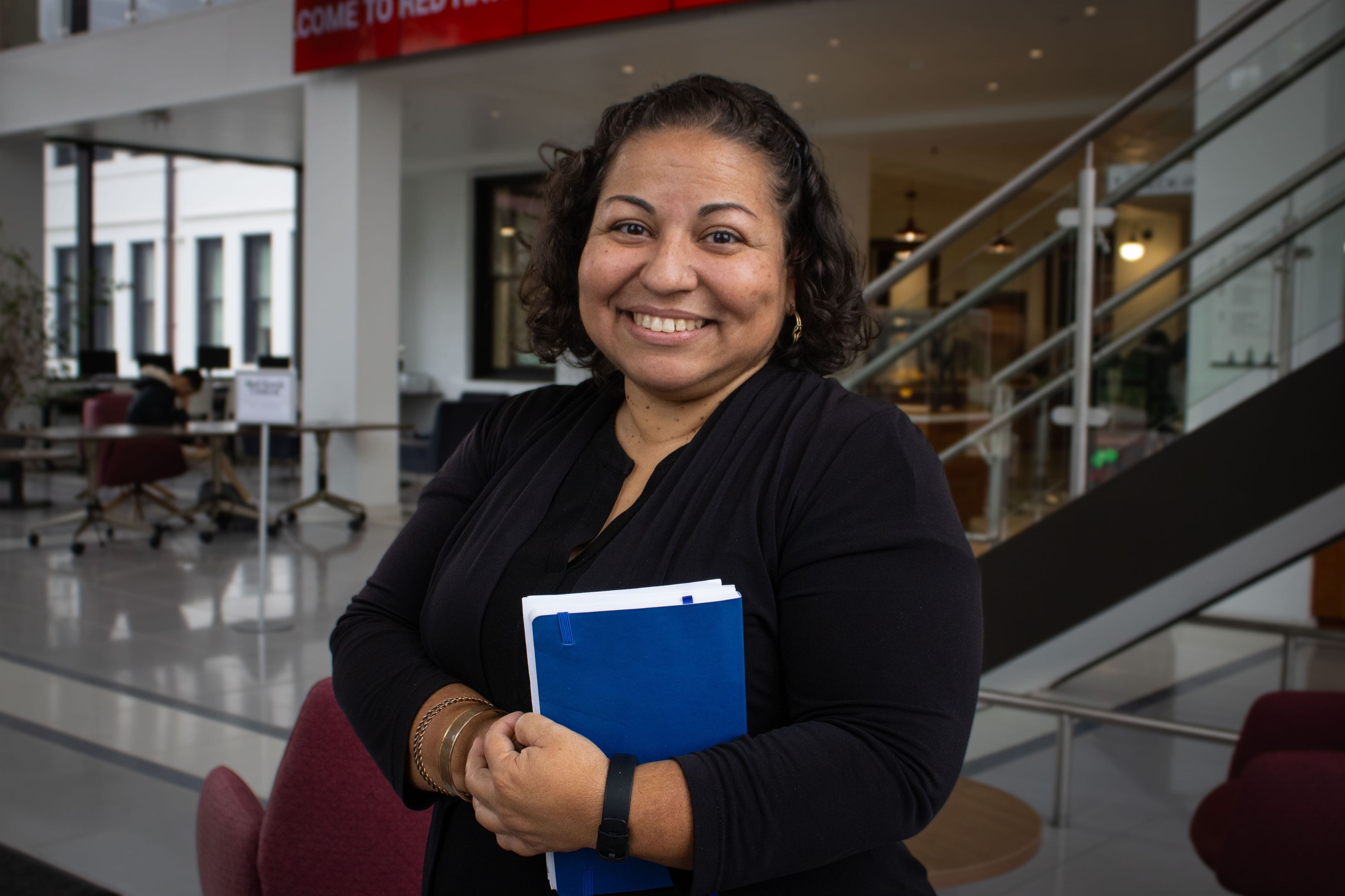 Marilyn Moya Administrative Assistant in the office of Hispanic Initiatives. Dani Mazariegos | The Montclarion