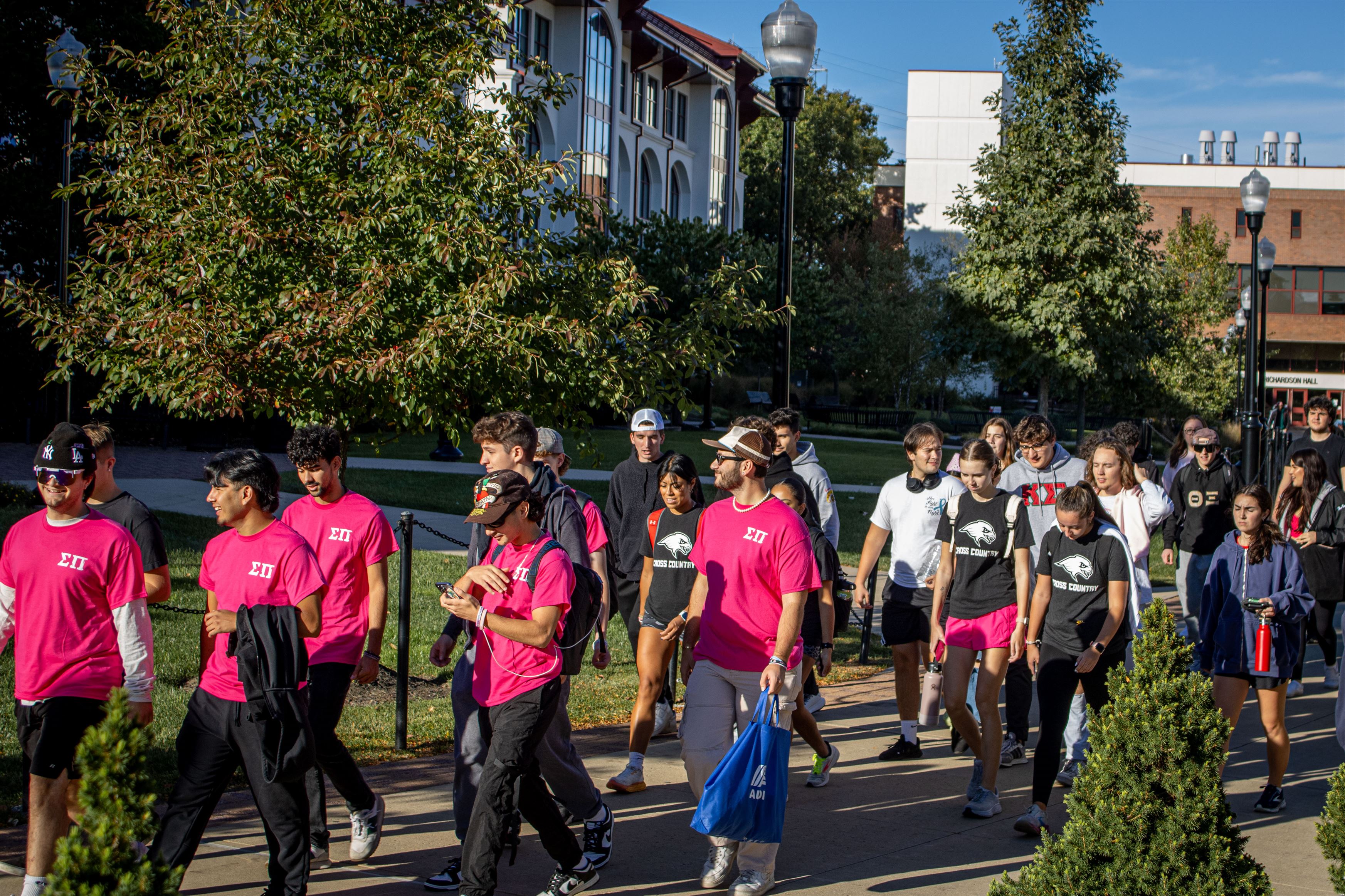 Students walking around campus as part of the Dani Mazariegos | The Montclarion.