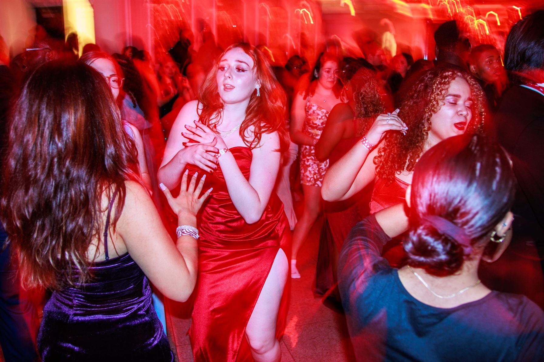 Students dance together during SLAM's Winter Gala at The Royal Manor in Garfield, N.J. Sal DiMaggio | The Montclarion