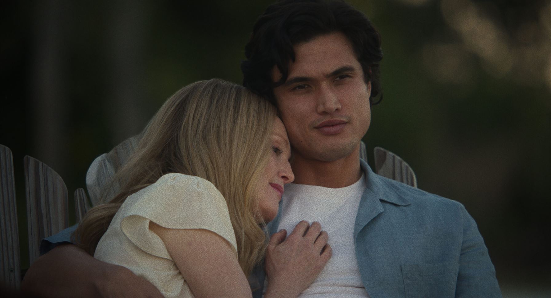 Julianne Moore (left) and Charles Melton (right) play characters loosely inspired by a real-life criminal case. Photo courtesy of Netflix