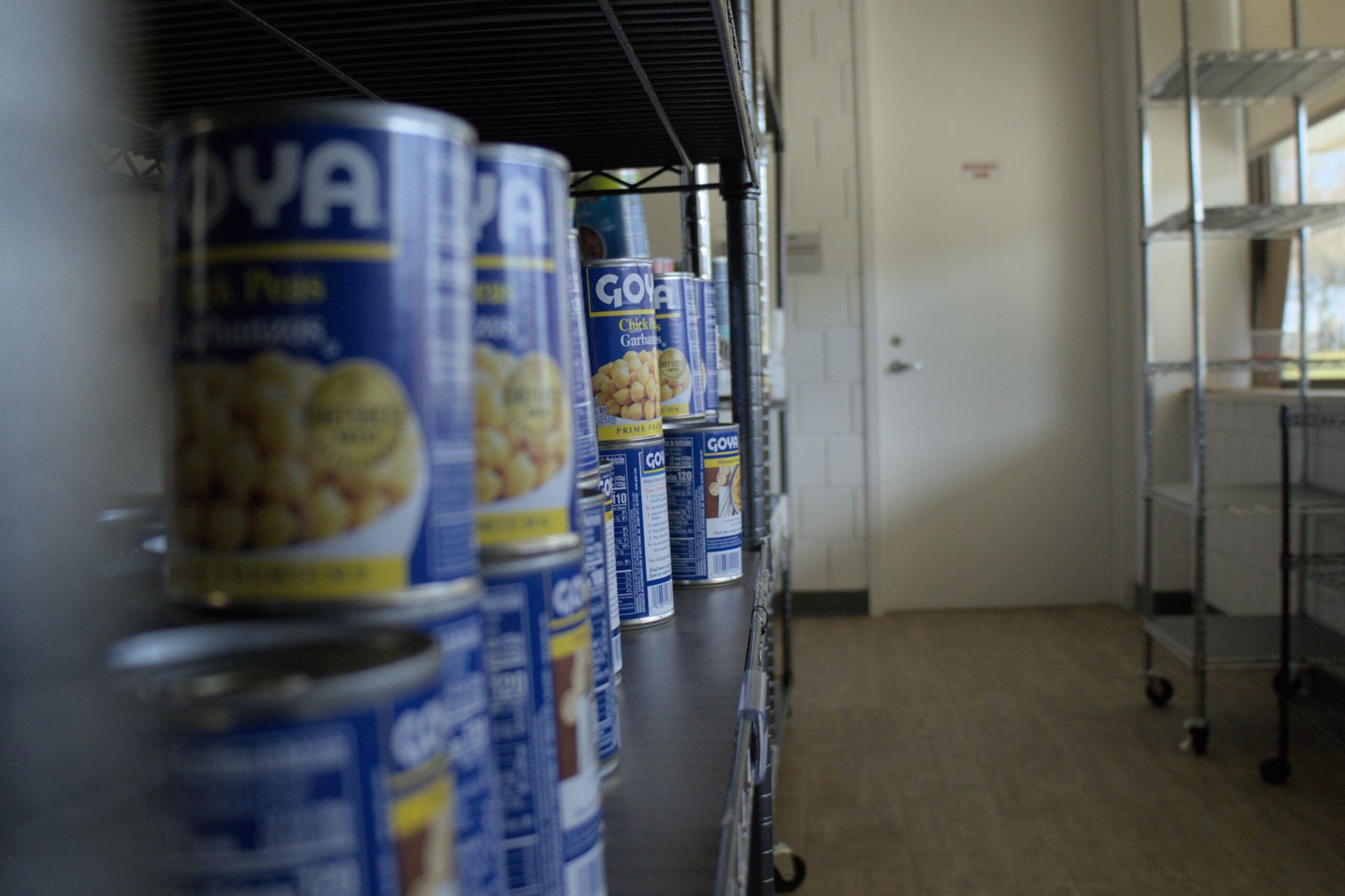 Canned goods stored at the Red Hawk Pantry. Allen Macaraeg | The Montclarion