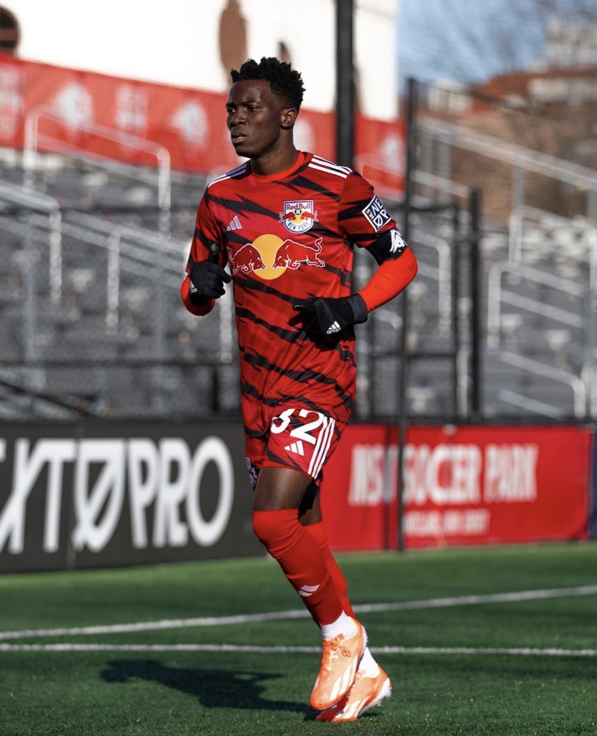 Kasule Ibrahim Jr scored two goals in the match. Photo courtesy of New York Red Bulls
