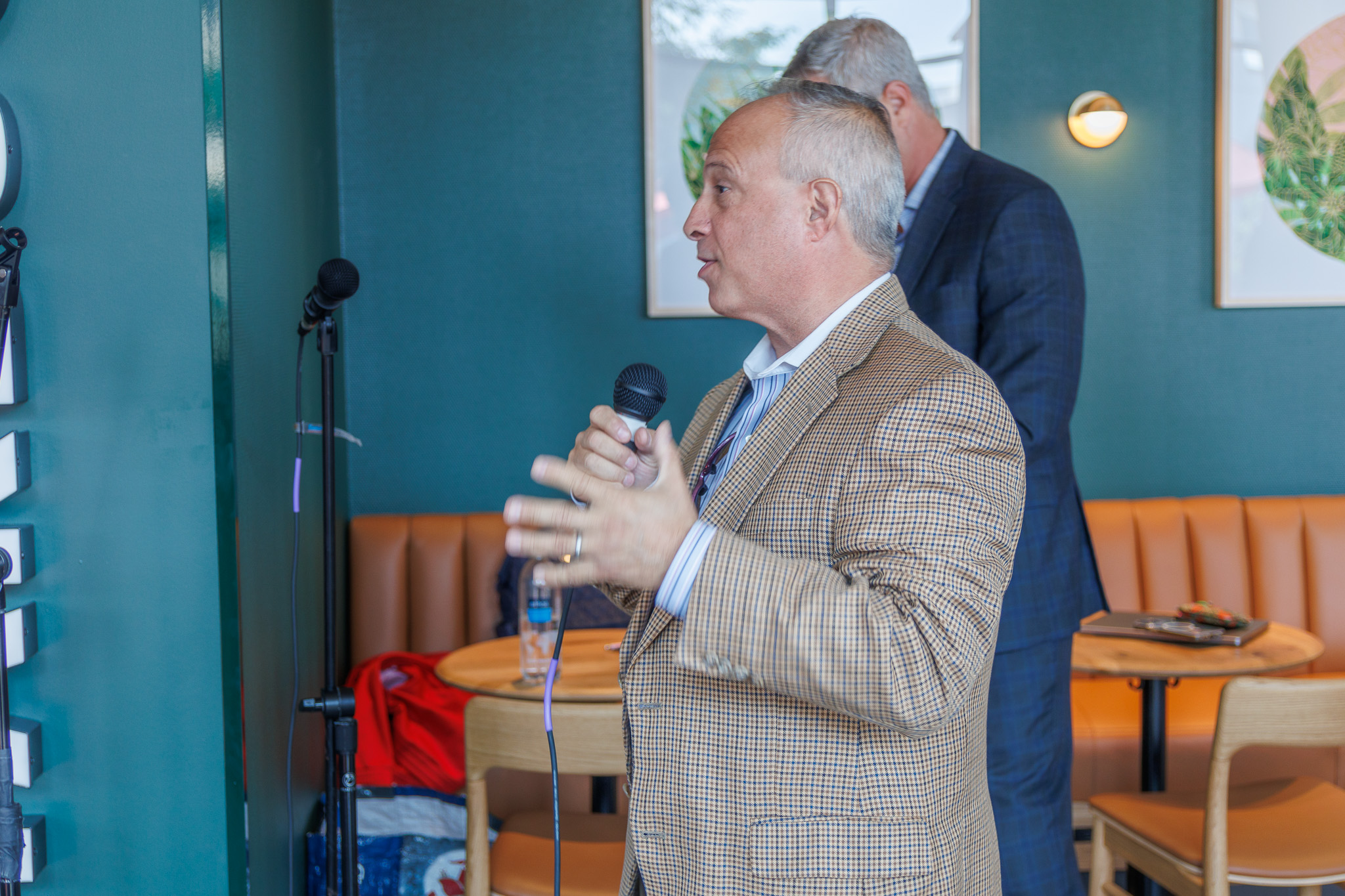 Brian Conway, the director of dining services at Montclair State, speaks during the grand opening event.
Sal DiMaggio | The Montclarion