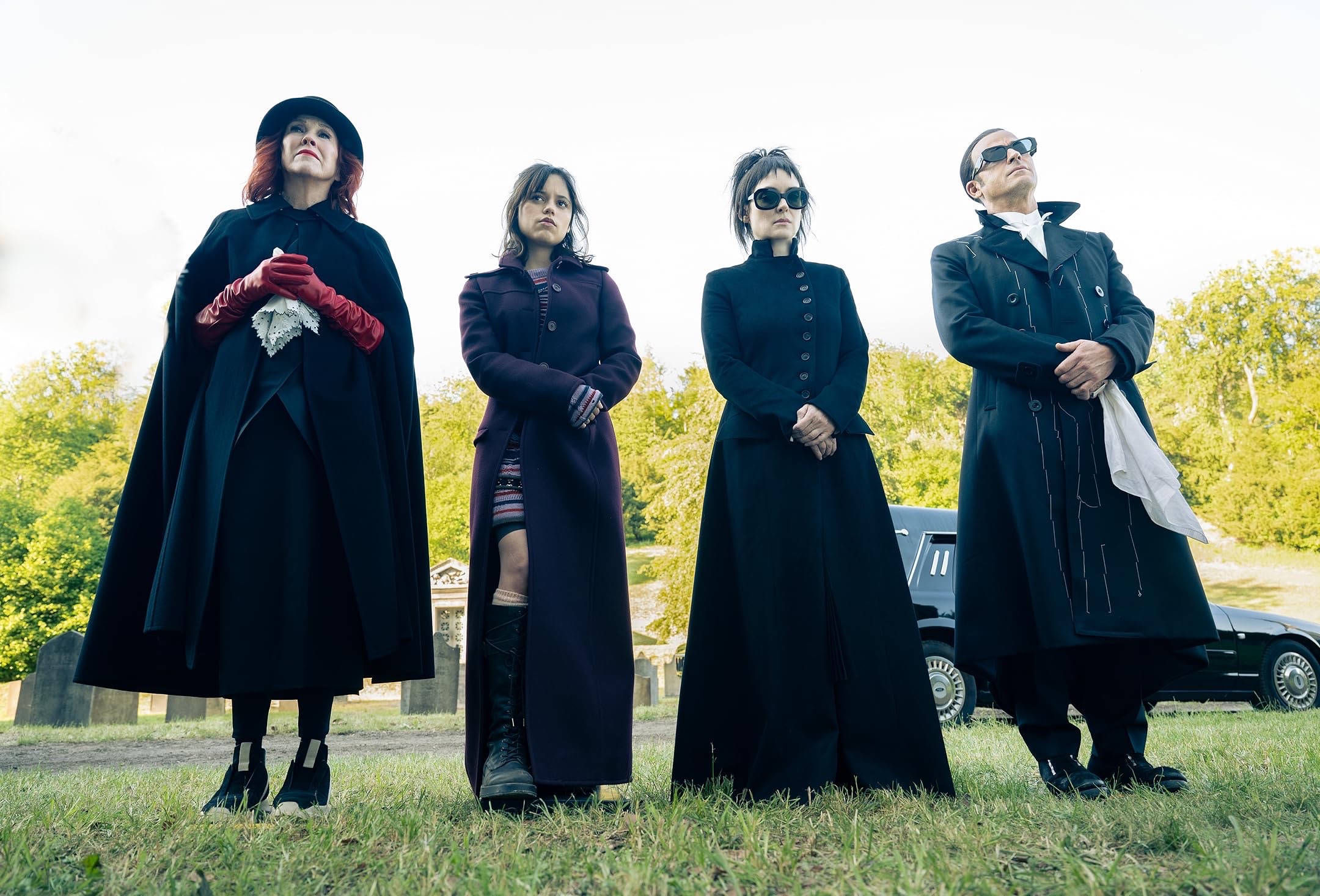 The Deetz family attending a funeral. Photo courtesy of Warner Bros. Pictures