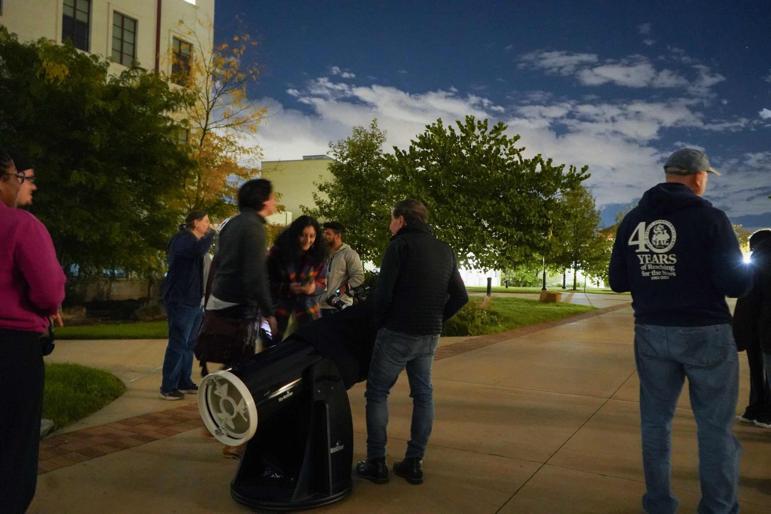 Students and staff at the astronomical moon watching event
Ava Firmani | The Montclarion