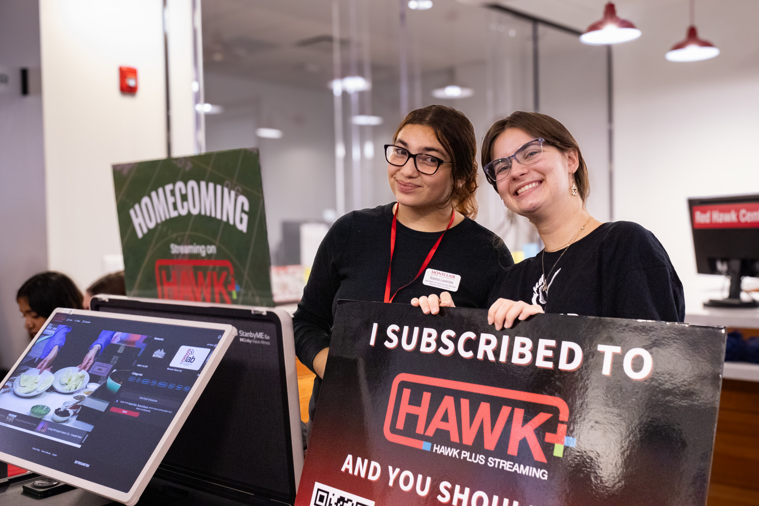 Representatives of Hawk+, the streaming service of Montclair State University. Allen Macaraeg | The Montclarion