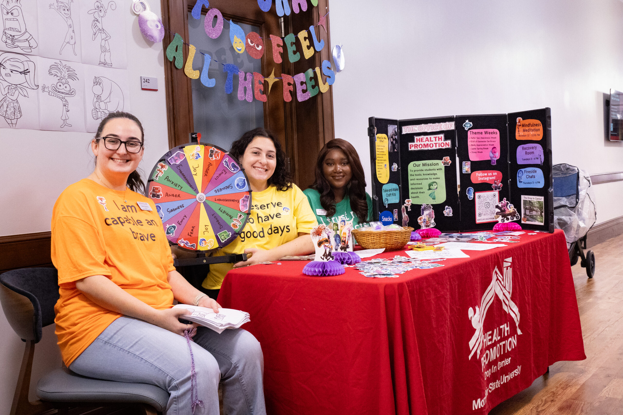 The Montclair State University Health Promotion Drop-In Center table. Allen Macaraeg | The Montclarion